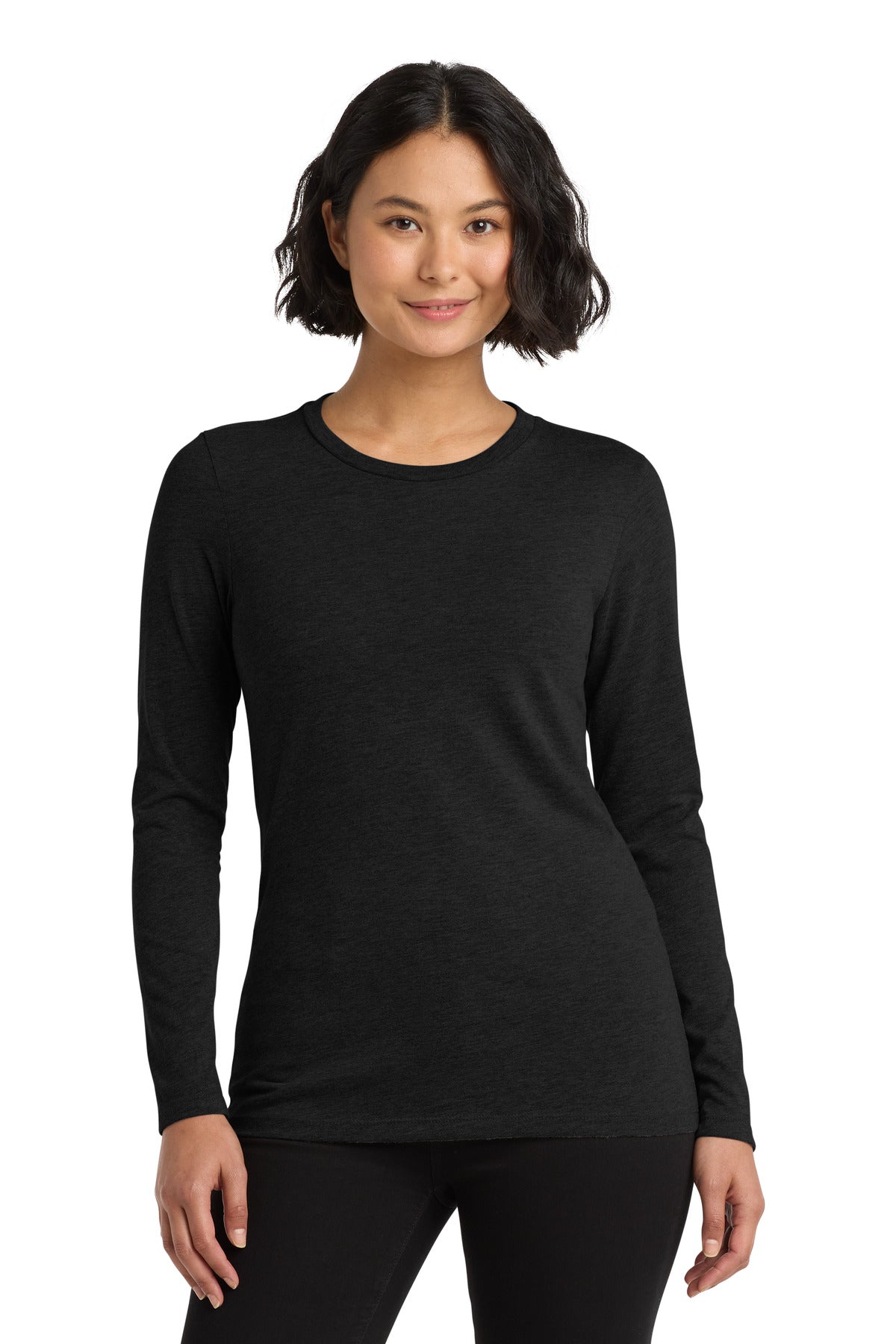 Allmade   Women's Tri-Blend Long Sleeve Tee - Space Black