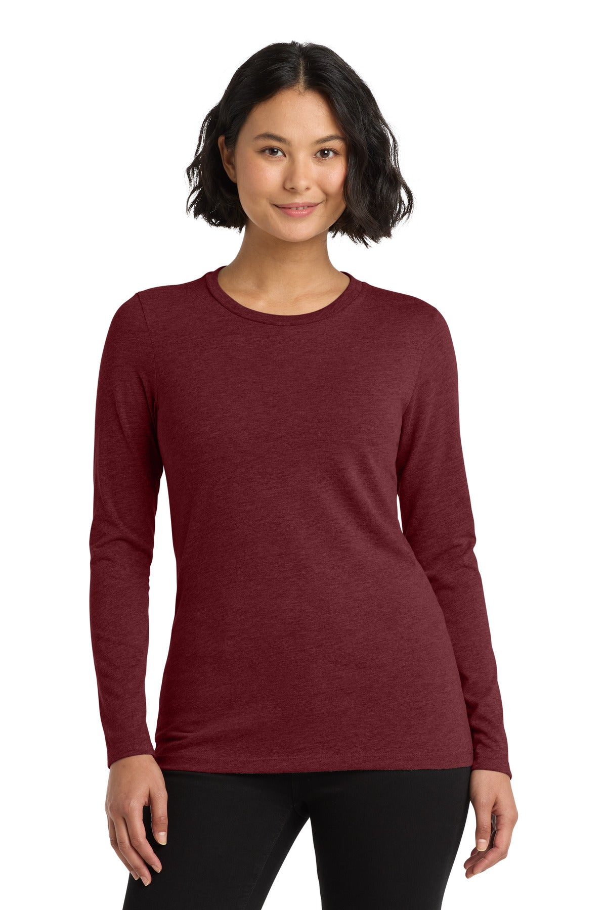 Allmade   Women's Tri-Blend Long Sleeve Tee - Vino Red