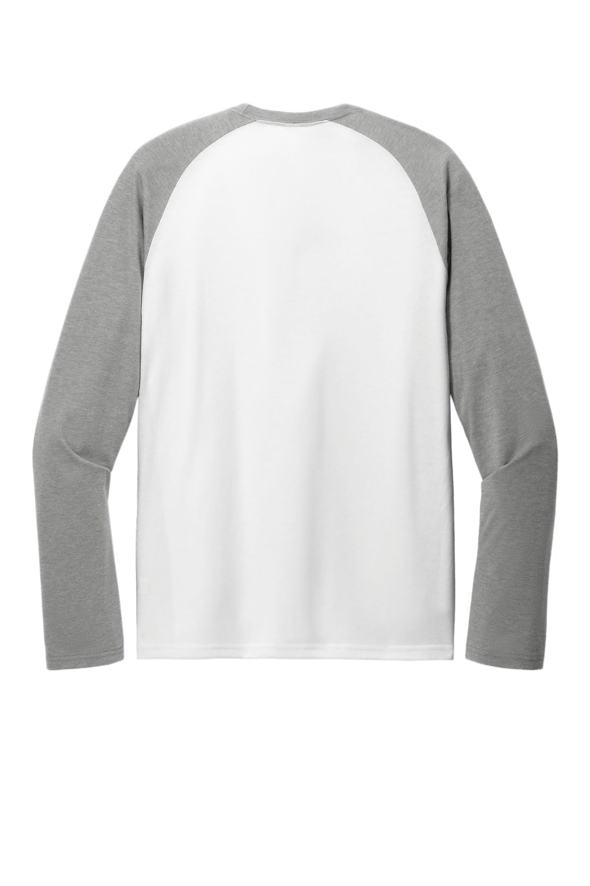 Allmade Unisex Tri-Blend Long Sleeve Colorblock Raglan - Aluminum Grey/ Bright White