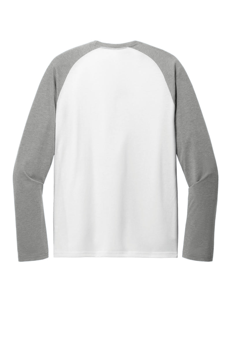 Allmade Unisex Tri-Blend Long Sleeve Colorblock Raglan - Aluminum Grey/ Bright White