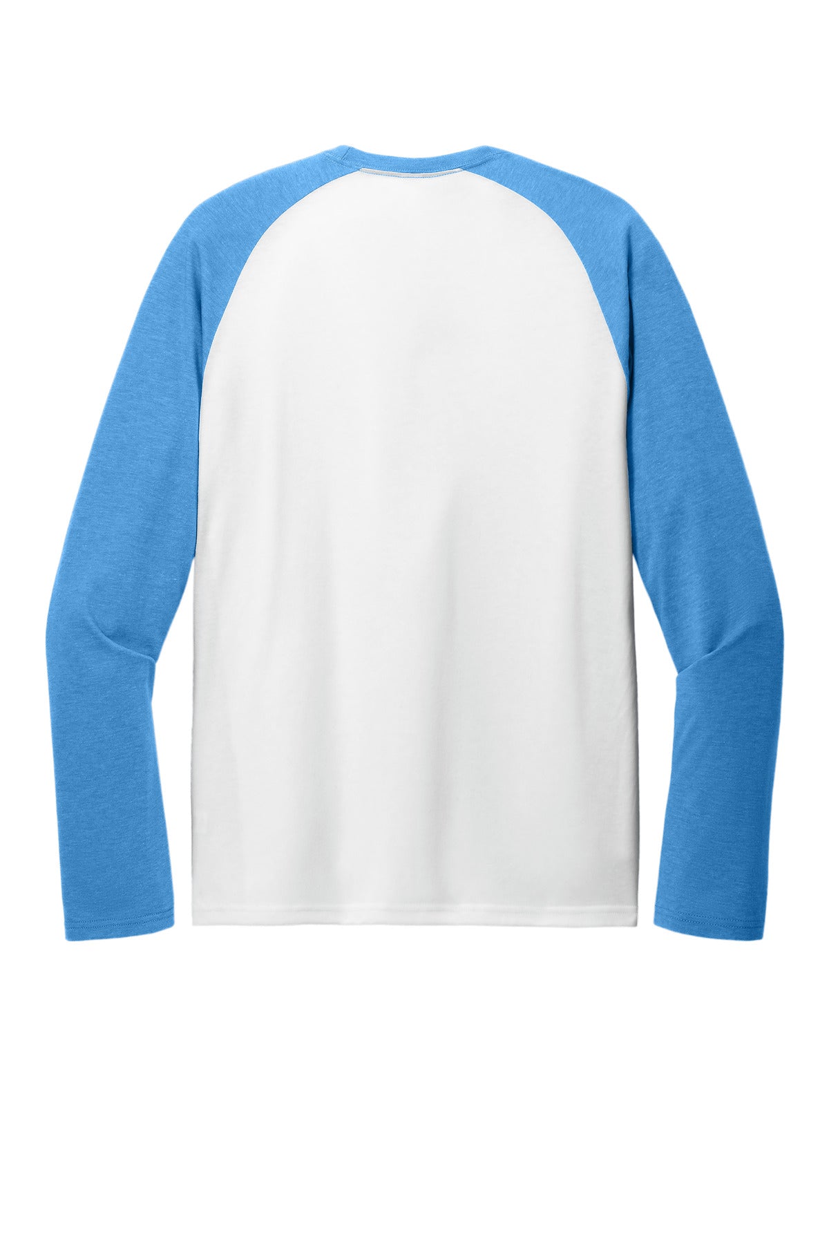 Allmade Unisex Tri-Blend Long Sleeve Colorblock Raglan - Azure Blue/ Bright White