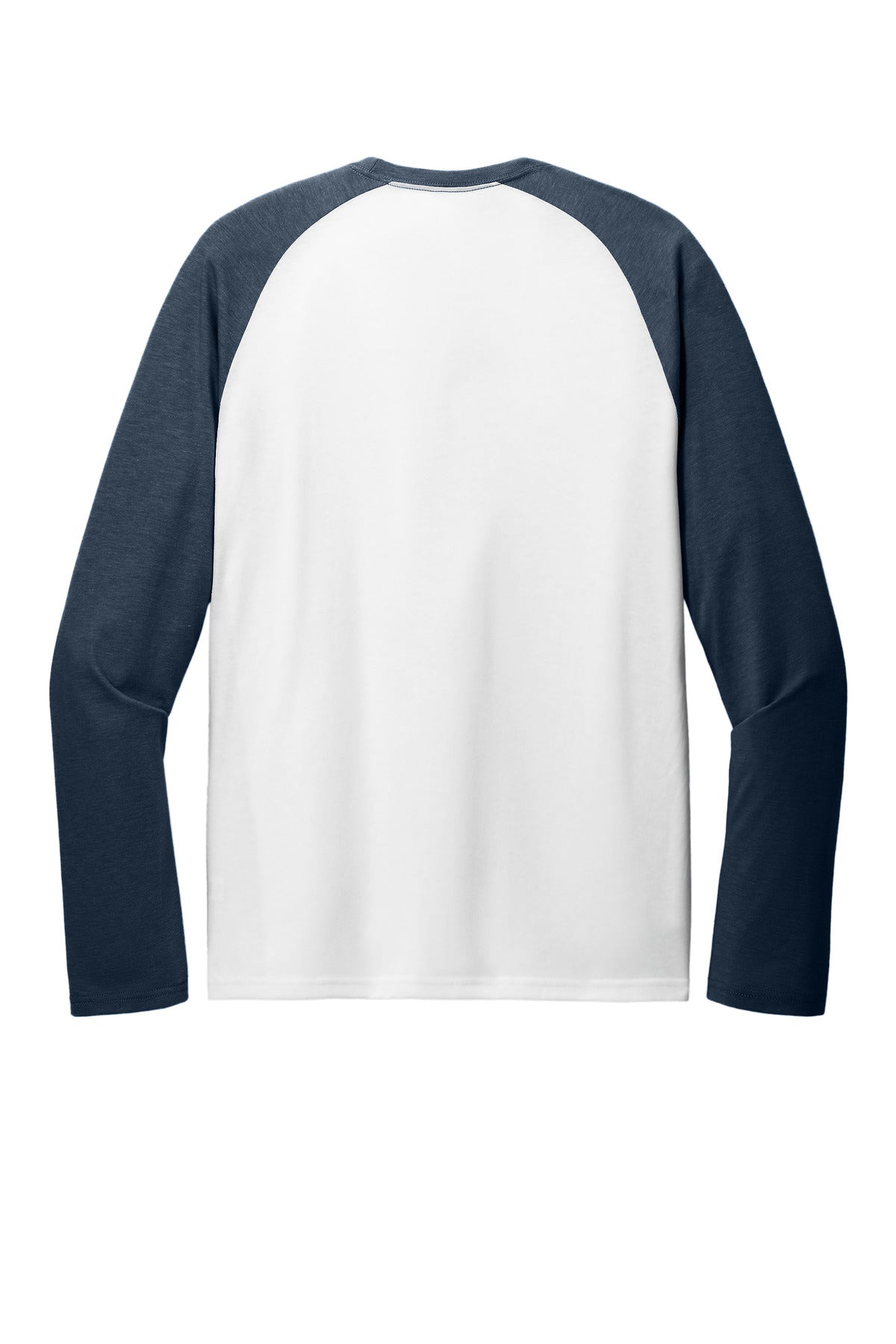 Allmade Unisex Tri-Blend Long Sleeve Colorblock Raglan - Rebel Blue/ Bright White