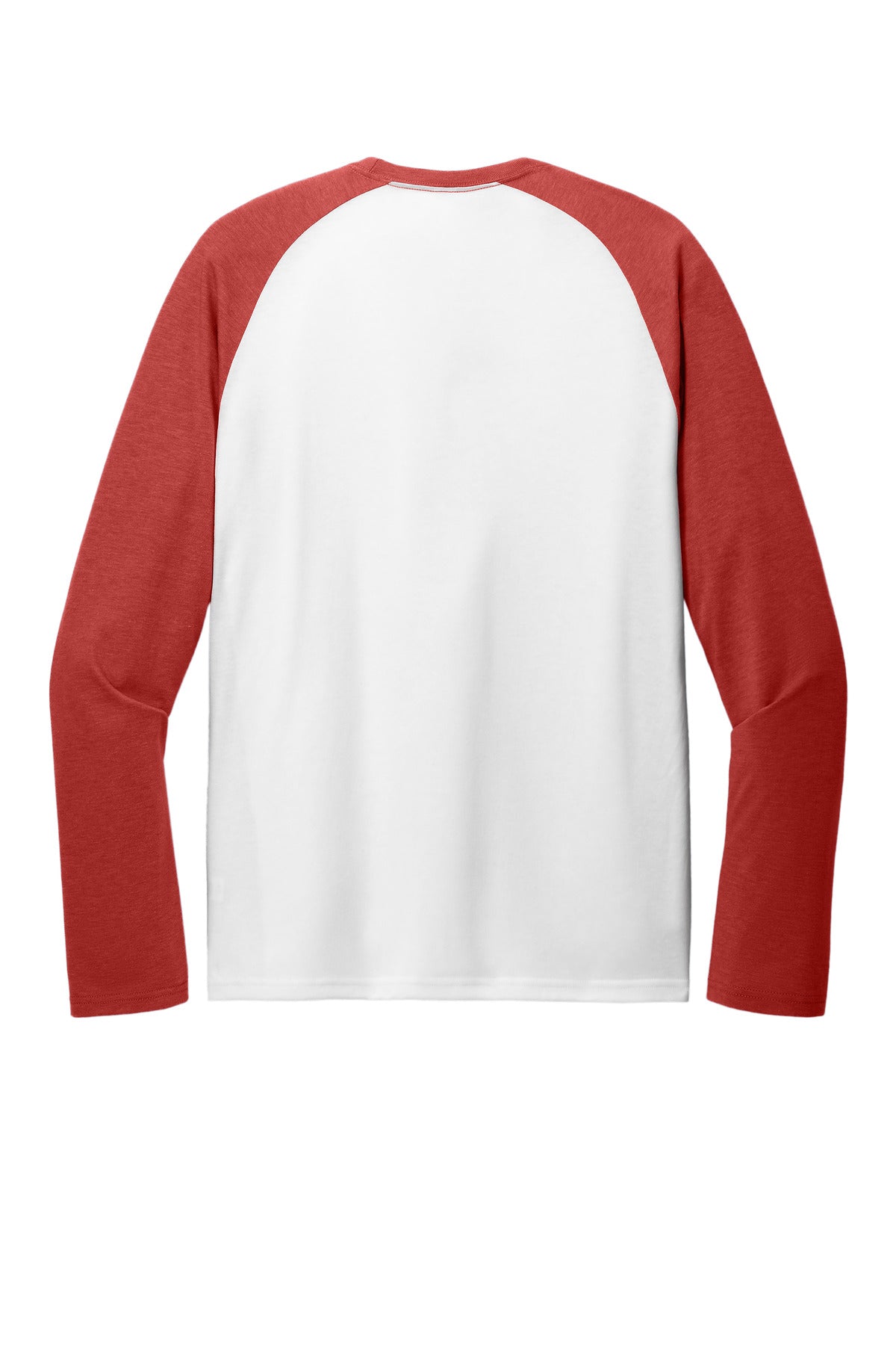 Allmade Unisex Tri-Blend Long Sleeve Colorblock Raglan - Rise Up Red/ Bright White