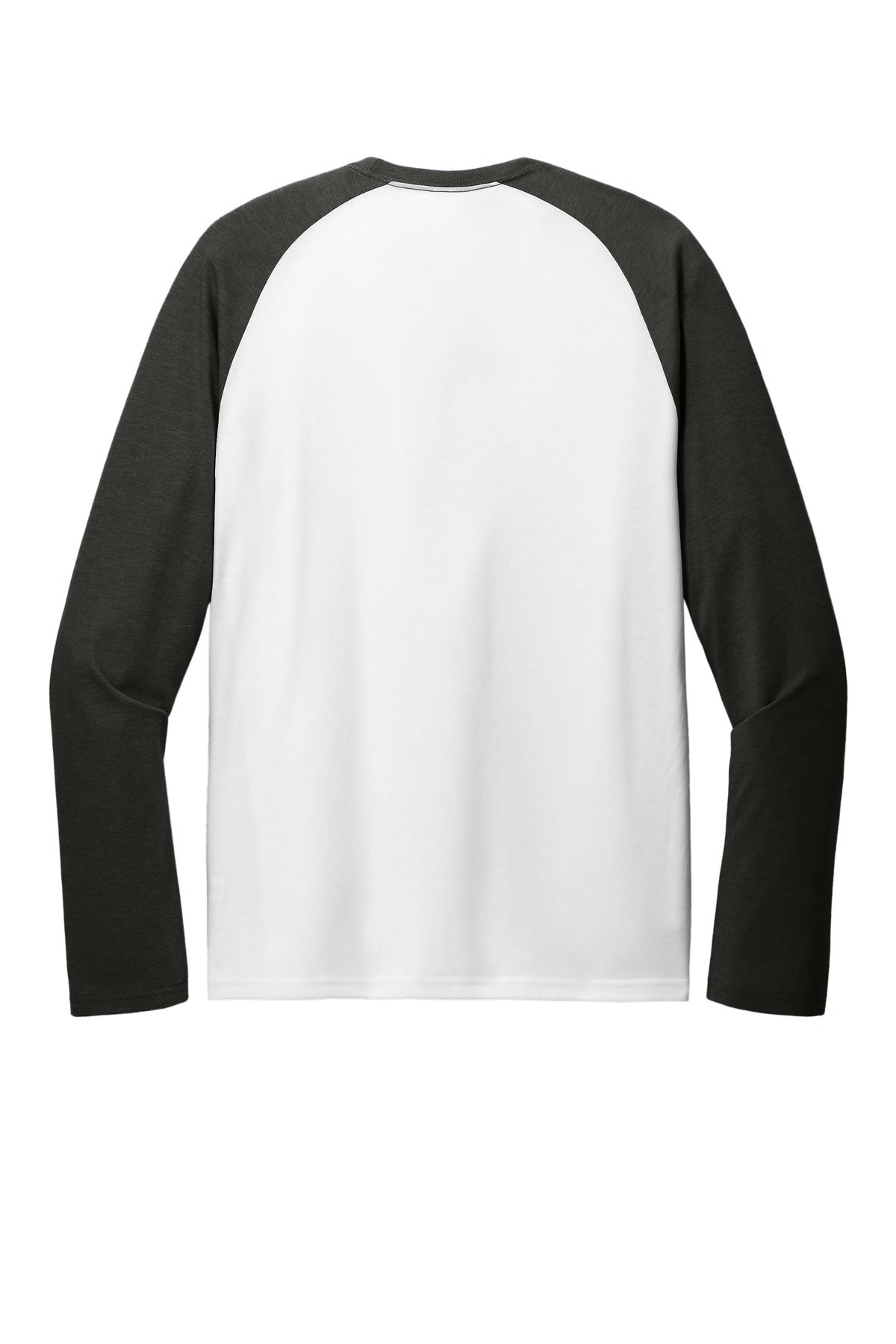 Allmade Unisex Tri-Blend Long Sleeve Colorblock Raglan - Space Black/ Bright White
