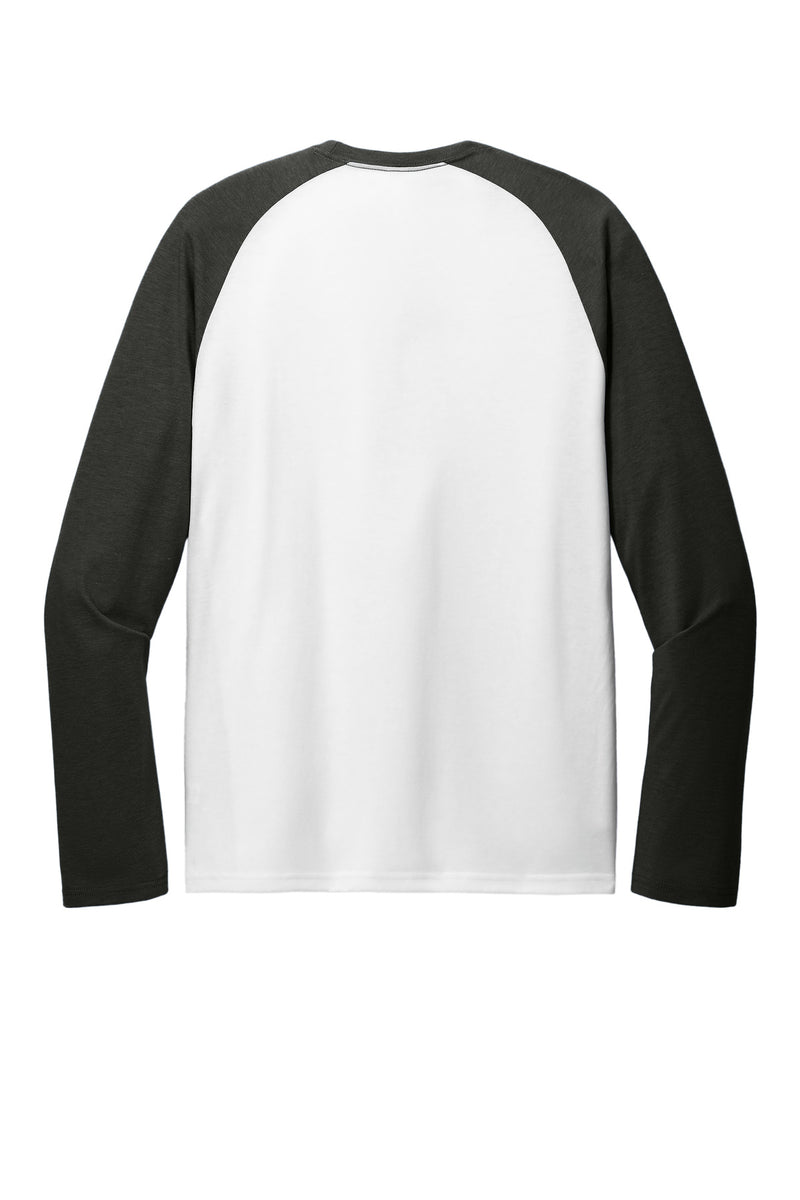 Allmade Unisex Tri-Blend Long Sleeve Colorblock Raglan - Space Black/ Bright White