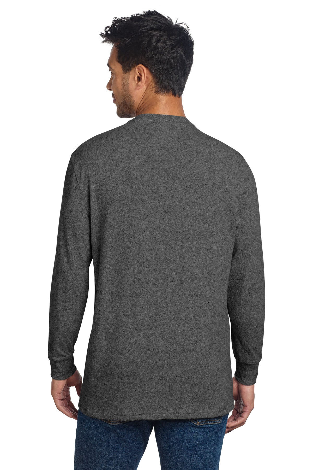 Allmade Unisex Long Sleeve Recycled Blend Tee - Reloaded Charcoal Heather