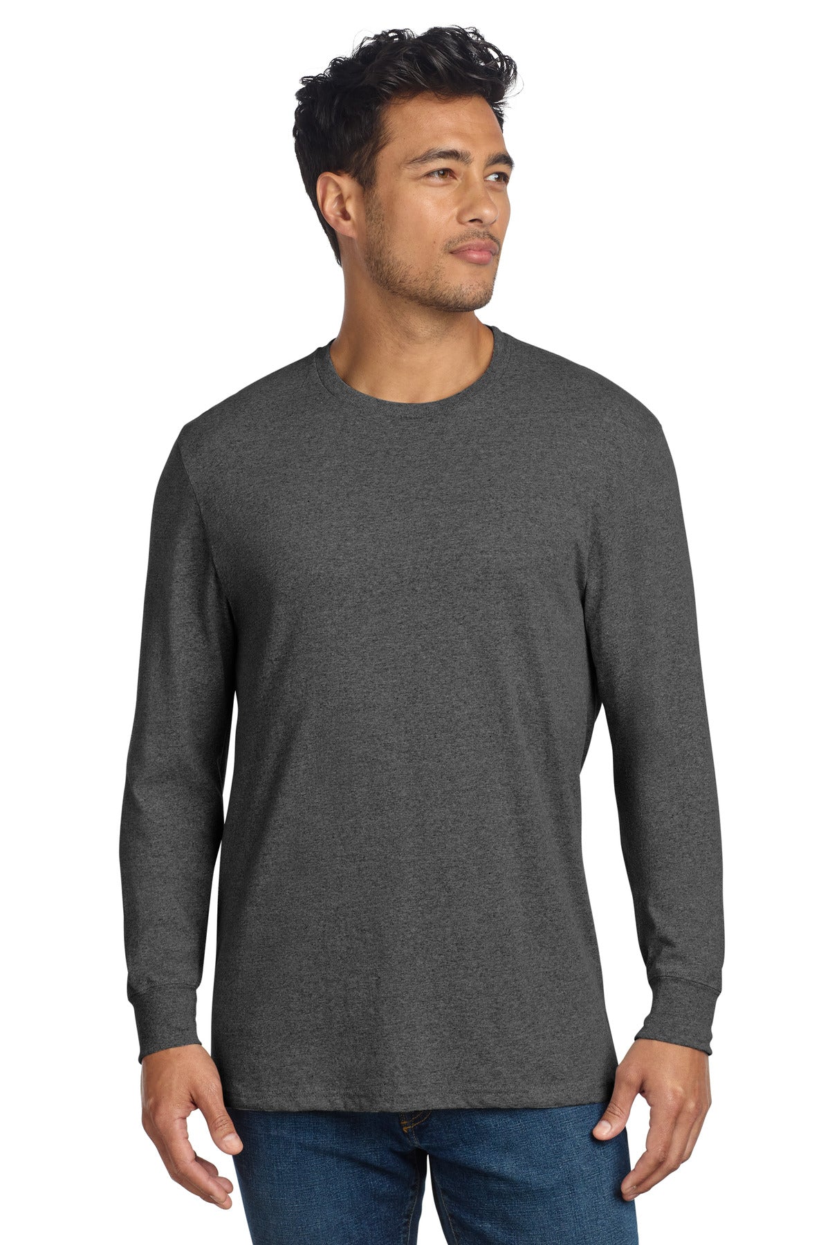 Allmade Unisex Long Sleeve Recycled Blend Tee - Reloaded Charcoal Heather