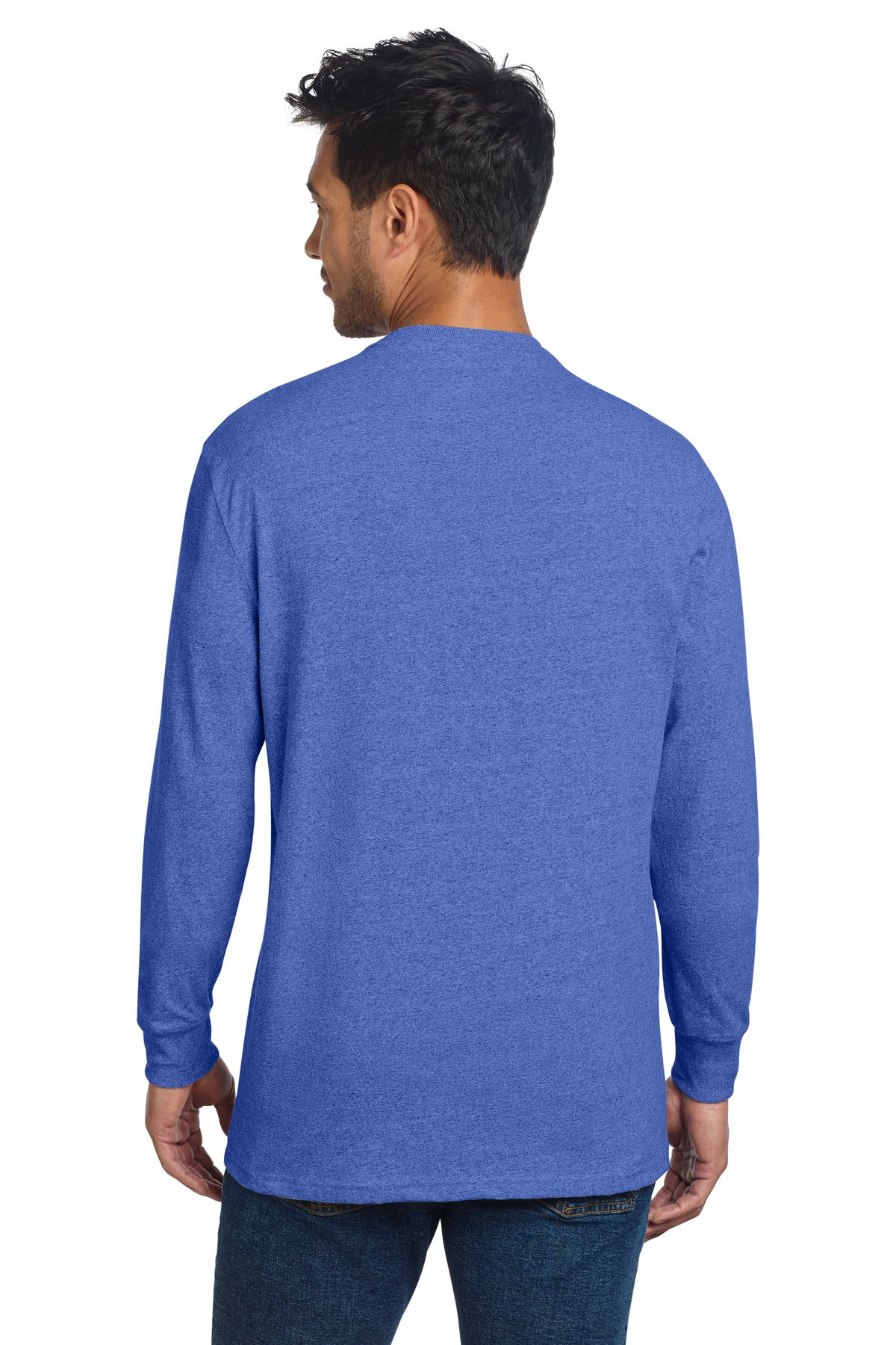 Allmade Unisex Long Sleeve Recycled Blend Tee - Reused Royal Heather