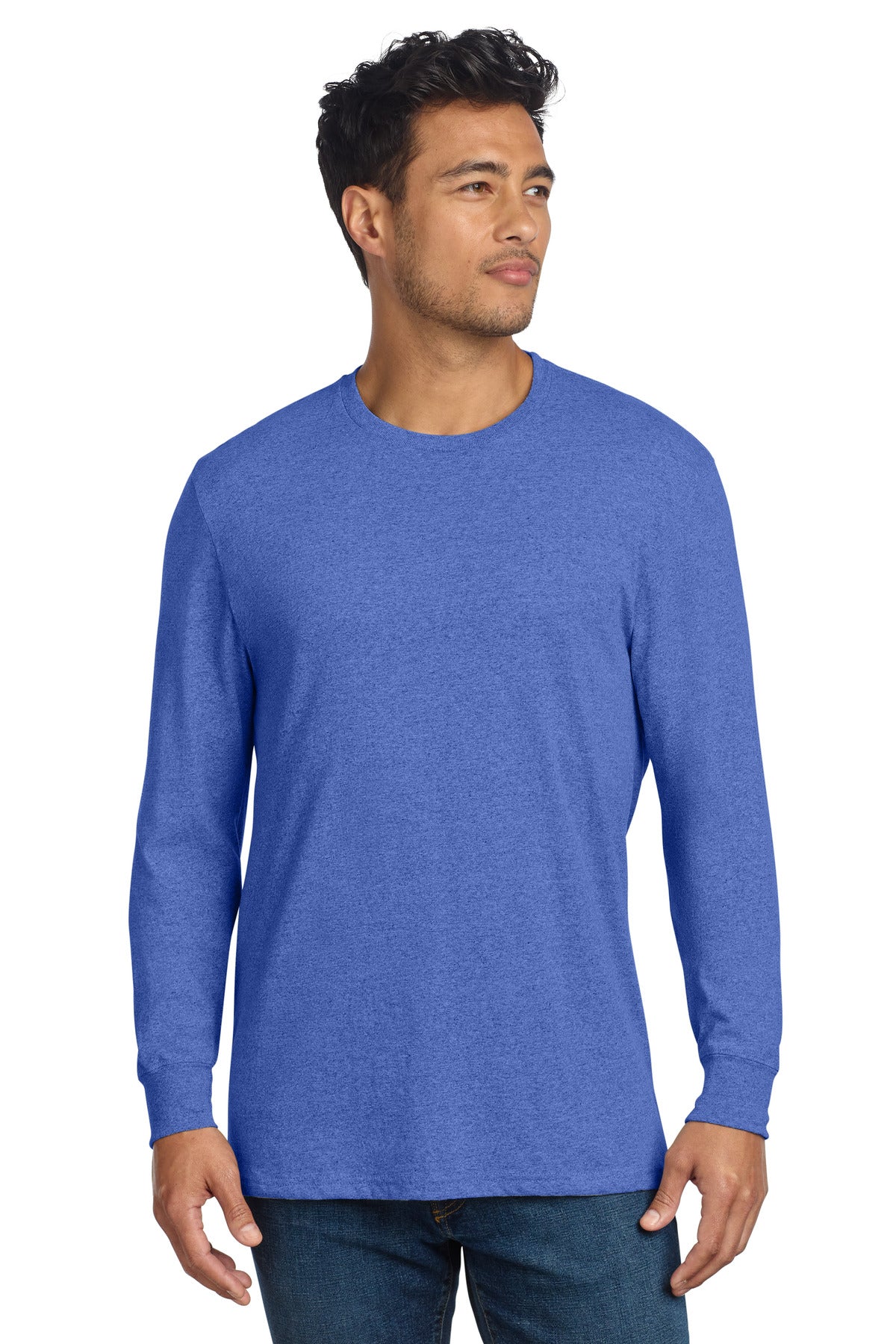 Allmade Unisex Long Sleeve Recycled Blend Tee - Reused Royal Heather