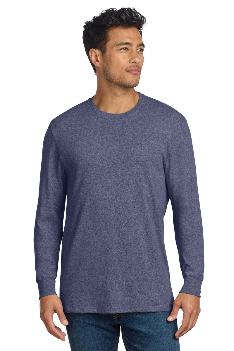 Allmade Unisex Long Sleeve Recycled Blend Tee - Salvaged Navy Heather