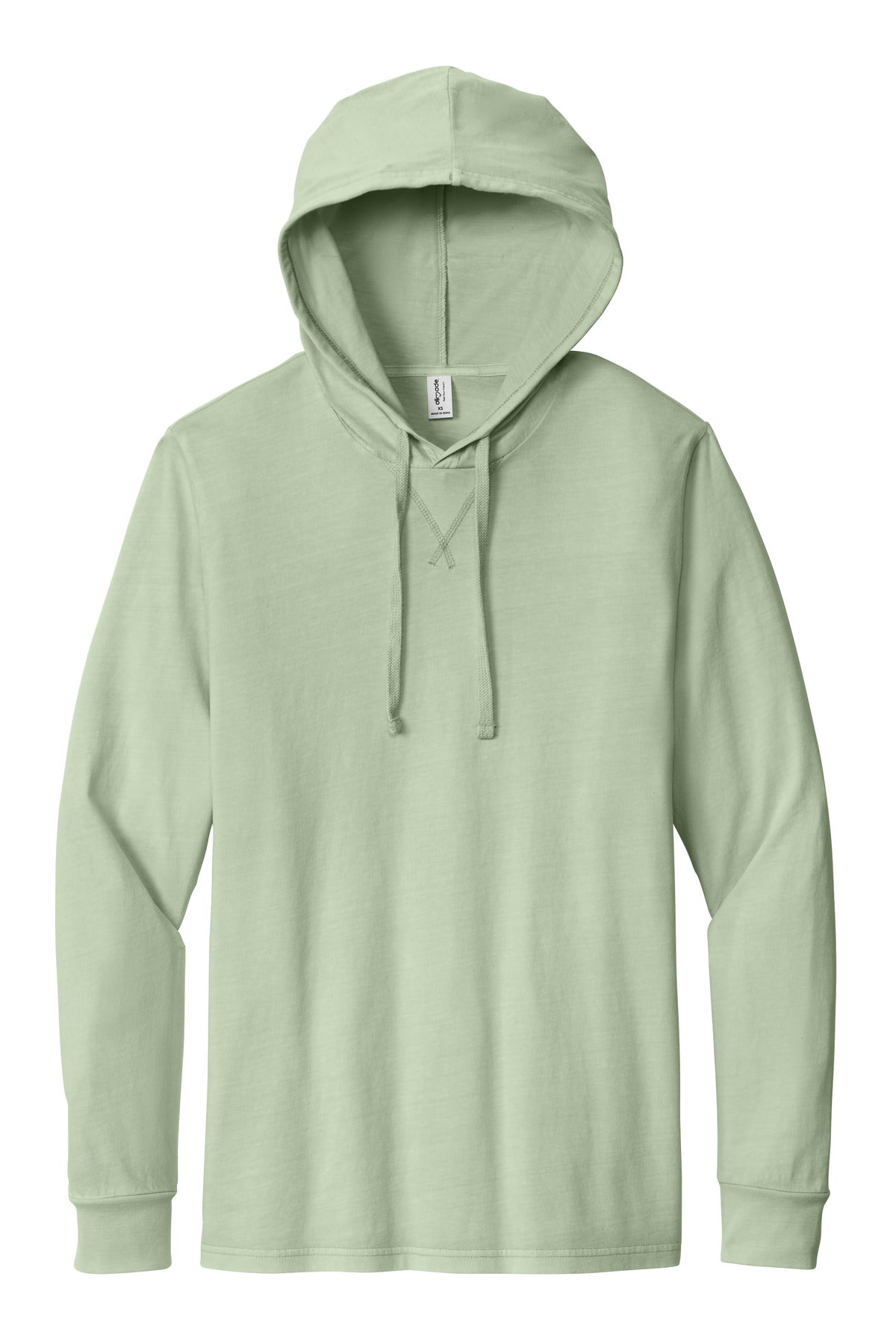Allmade Unisex Mineral Dye Organic Cotton Hoodie Tee - Lichen Green
