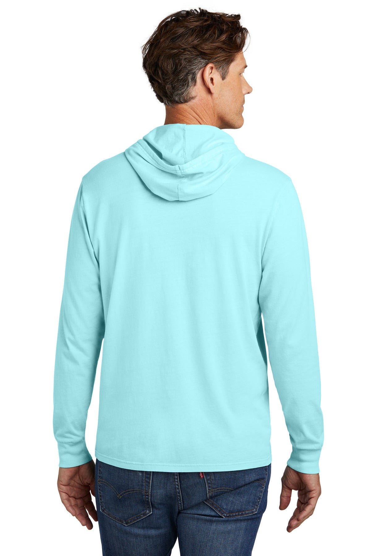Allmade Unisex Mineral Dye Organic Cotton Hoodie Tee - Saltwater Blue