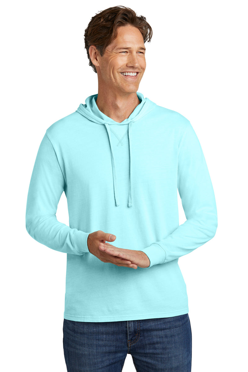 Allmade Unisex Mineral Dye Organic Cotton Hoodie Tee - Saltwater Blue