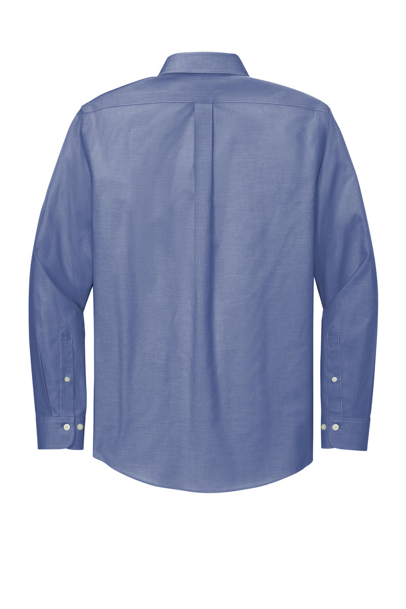 Brooks Brothers Wrinkle-Free Stretch Pinpoint Shirt - Cobalt Blue