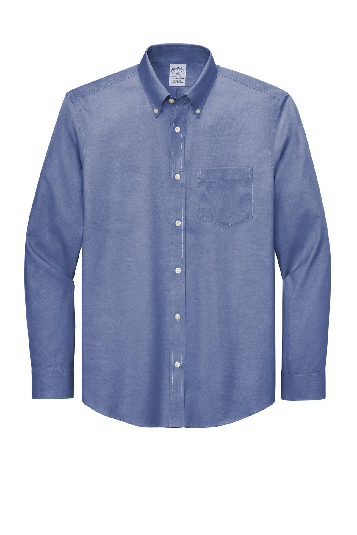 Brooks Brothers Wrinkle-Free Stretch Pinpoint Shirt - Cobalt Blue