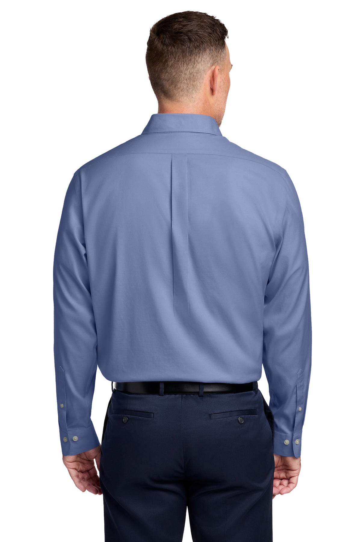 Brooks Brothers Wrinkle-Free Stretch Pinpoint Shirt - Cobalt Blue