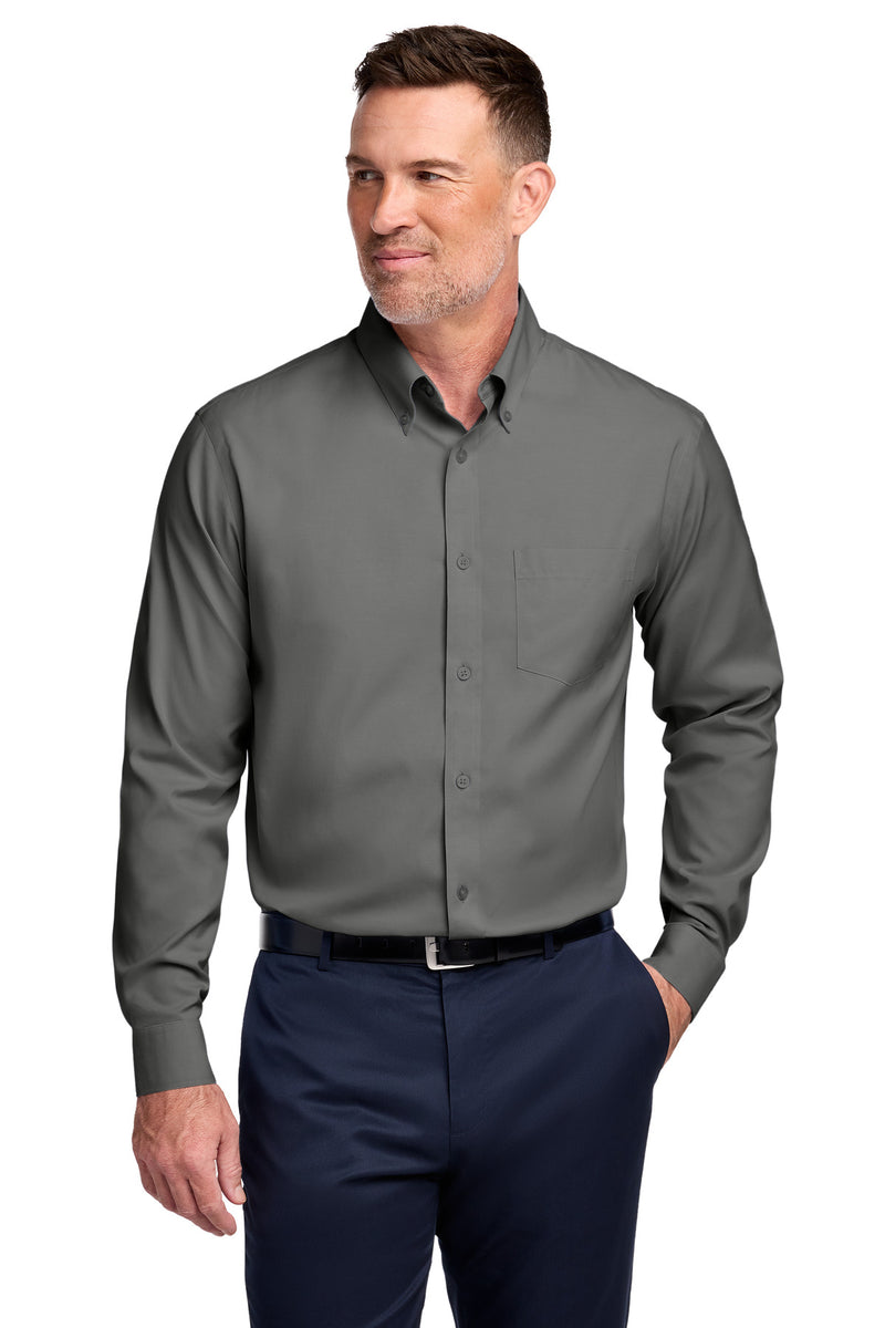 Brooks Brothers Wrinkle-Free Stretch Pinpoint Shirt - Deep Black
