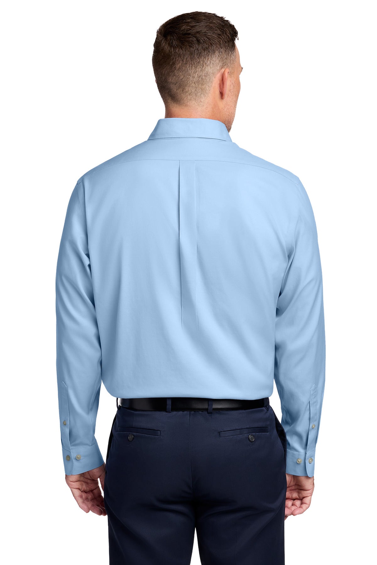 Brooks Brothers Wrinkle-Free Stretch Pinpoint Shirt - Newport Blue