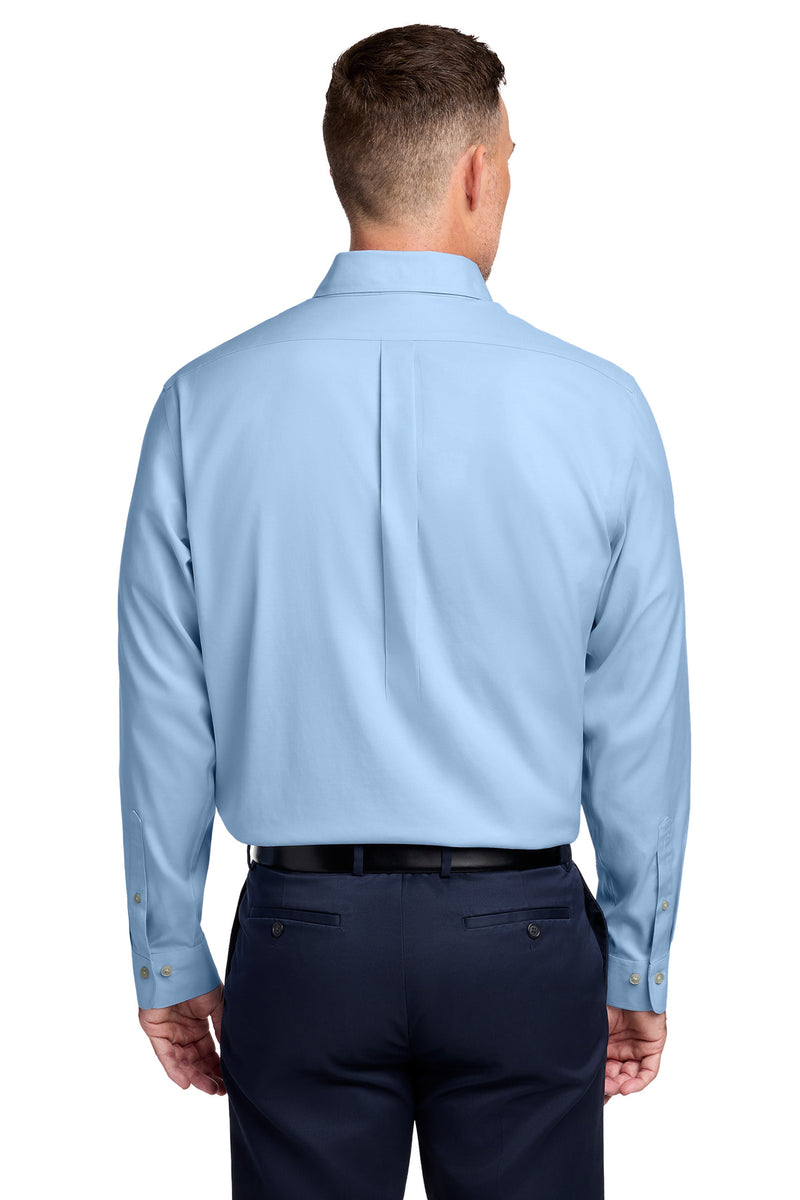 Brooks Brothers Wrinkle-Free Stretch Pinpoint Shirt - Newport Blue