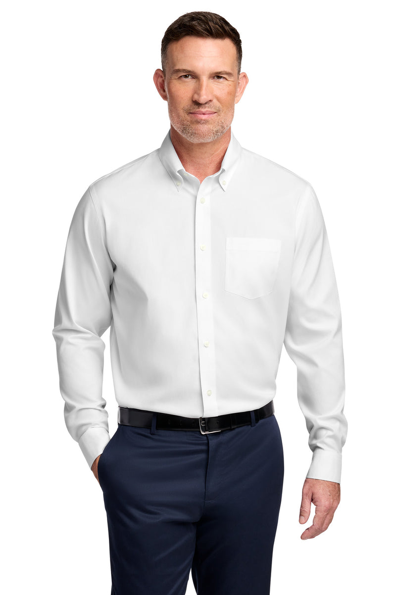 Brooks Brothers Wrinkle-Free Stretch Pinpoint Shirt - White