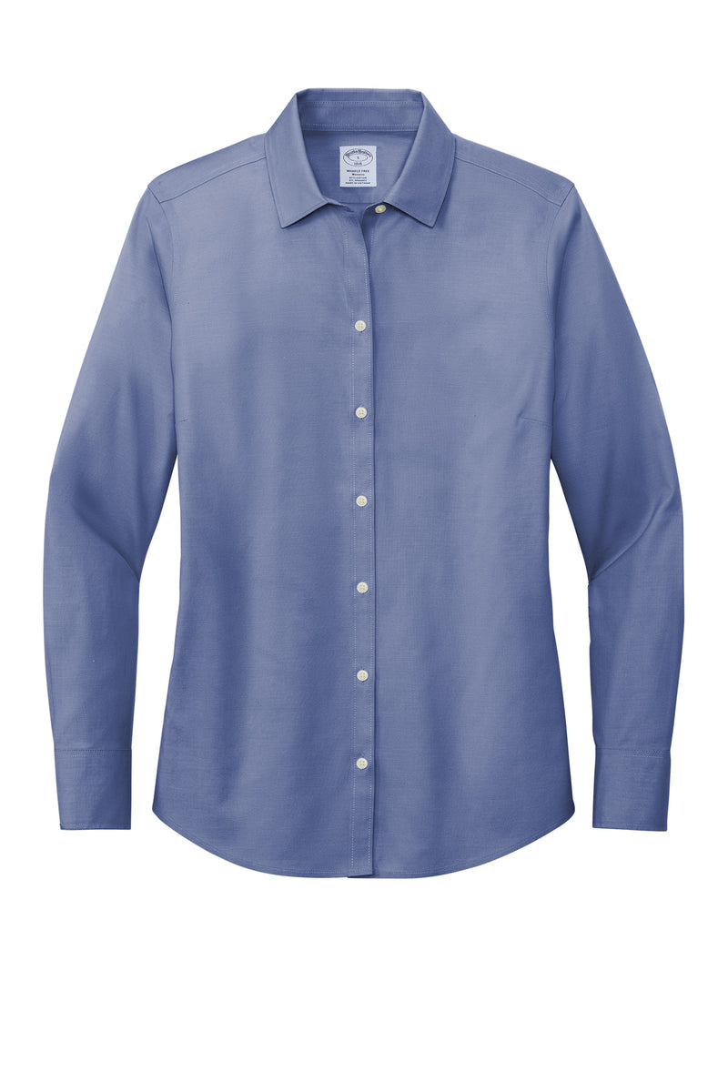 Brooks Brothers Women's Wrinkle-Free Stretch Pinpoint Shirt - Cobalt Blue