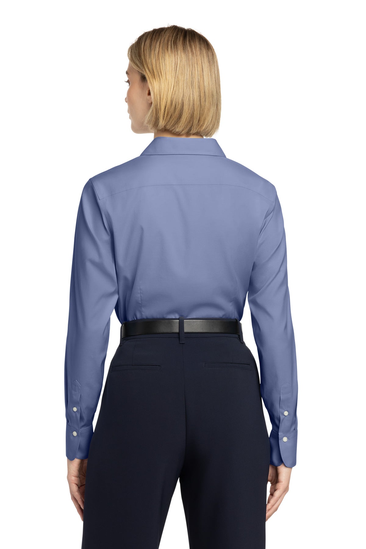Brooks Brothers Women's Wrinkle-Free Stretch Pinpoint Shirt - Cobalt Blue