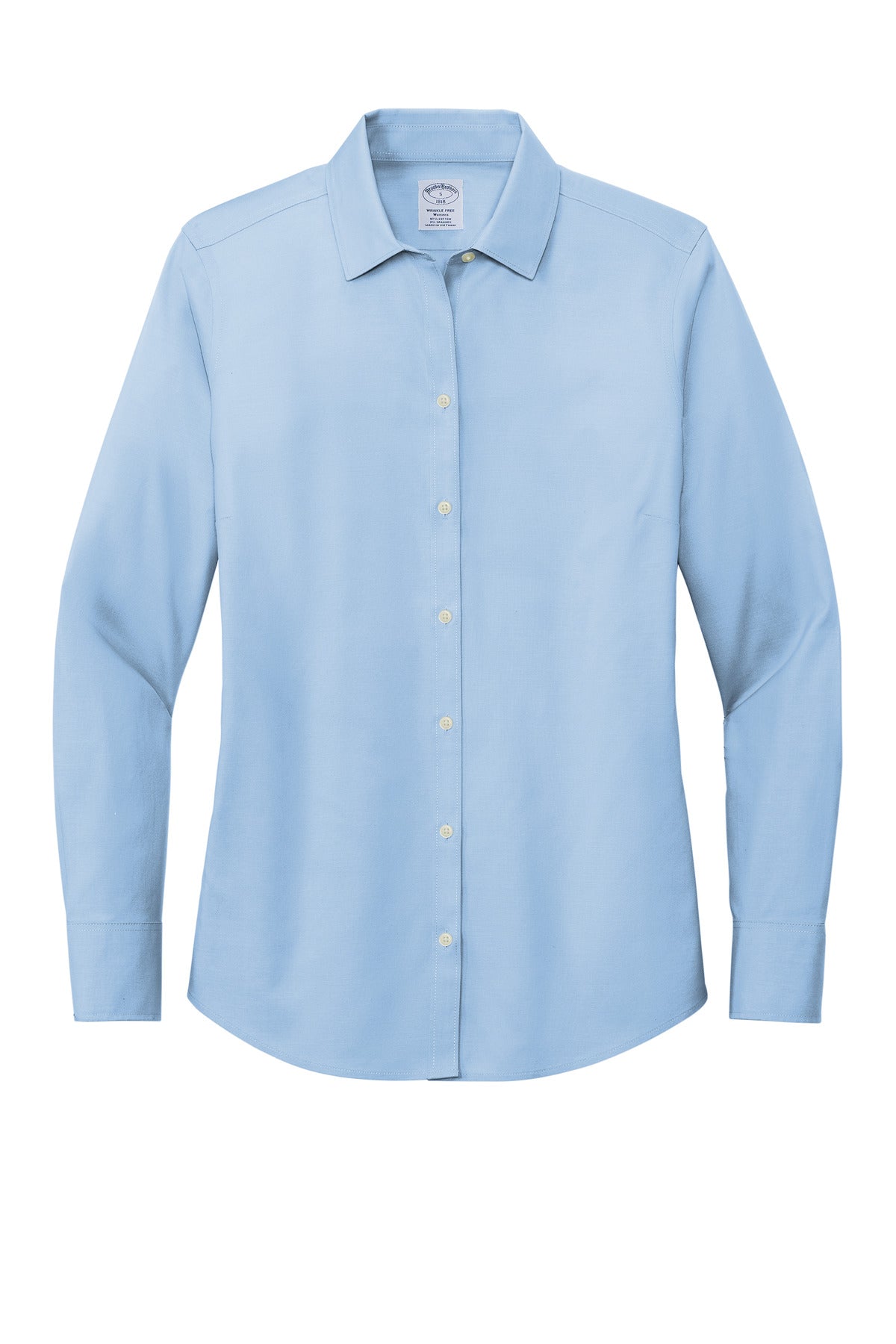 Brooks Brothers Women's Wrinkle-Free Stretch Pinpoint Shirt - Newport Blue