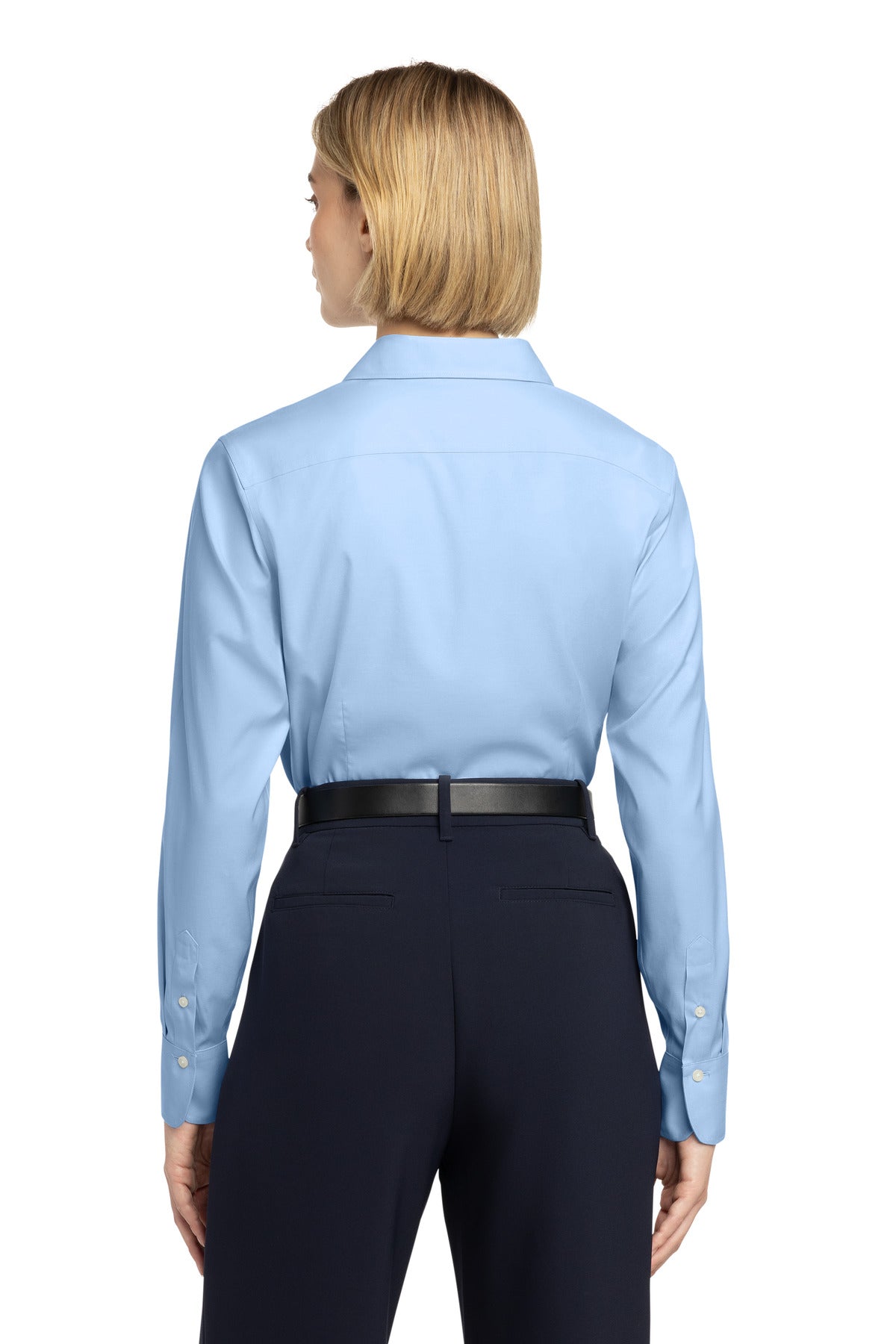 Brooks Brothers Women's Wrinkle-Free Stretch Pinpoint Shirt - Newport Blue