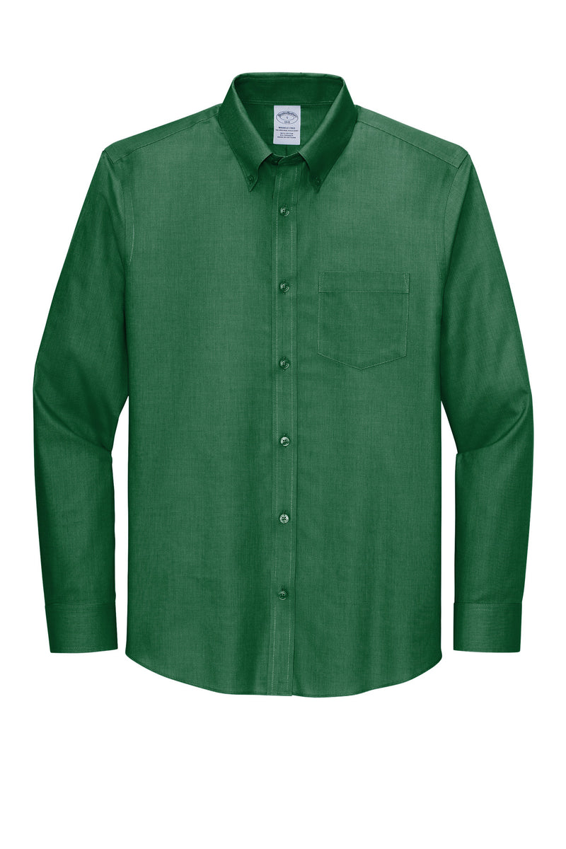 Brooks Brothers Wrinkle-Free Stretch Nailhead Shirt - Club Green