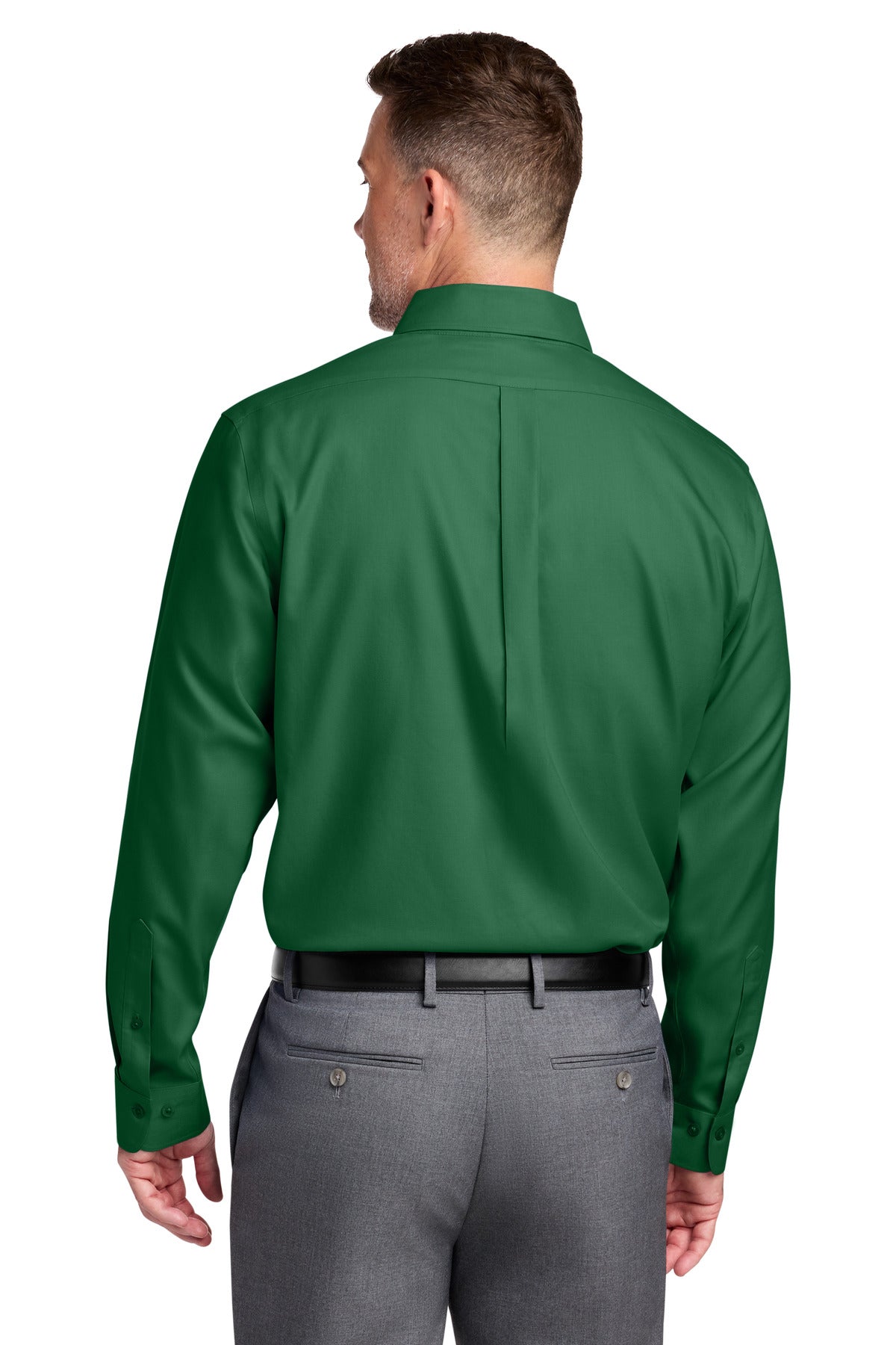Brooks Brothers Wrinkle-Free Stretch Nailhead Shirt - Club Green