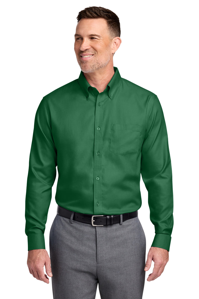 Brooks Brothers Wrinkle-Free Stretch Nailhead Shirt - Club Green