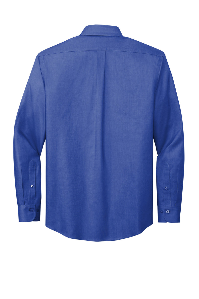Brooks Brothers Wrinkle-Free Stretch Nailhead Shirt - Cobalt Blue