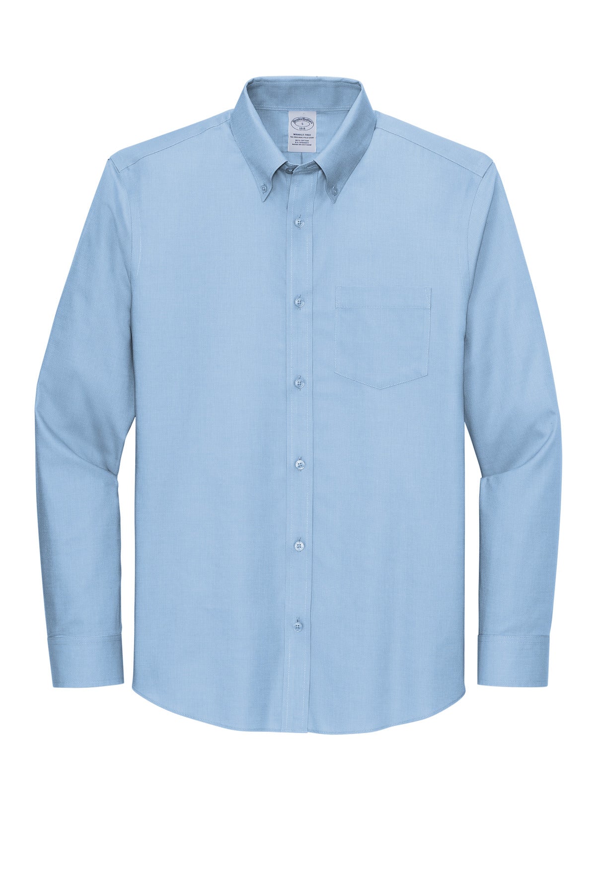 Brooks Brothers Wrinkle-Free Stretch Nailhead Shirt - Newport Blue