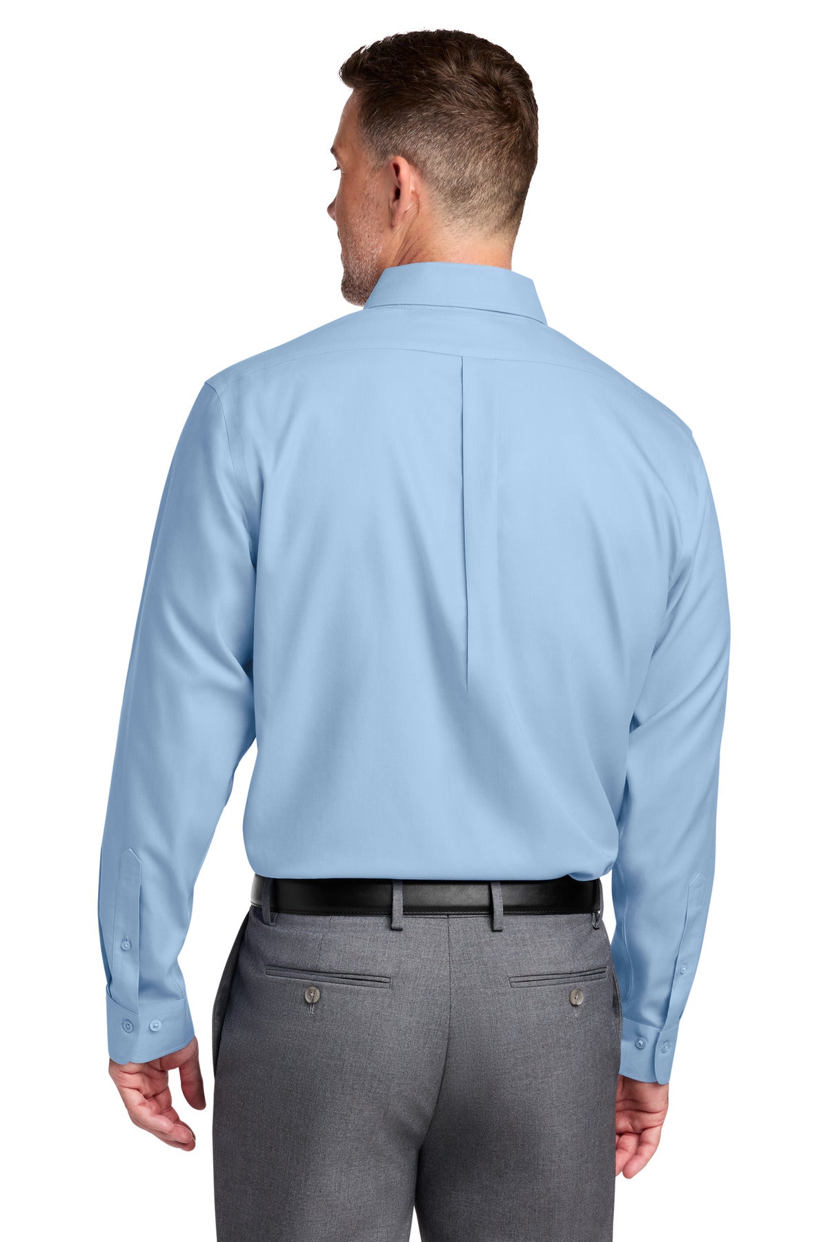 Brooks Brothers Wrinkle-Free Stretch Nailhead Shirt - Newport Blue