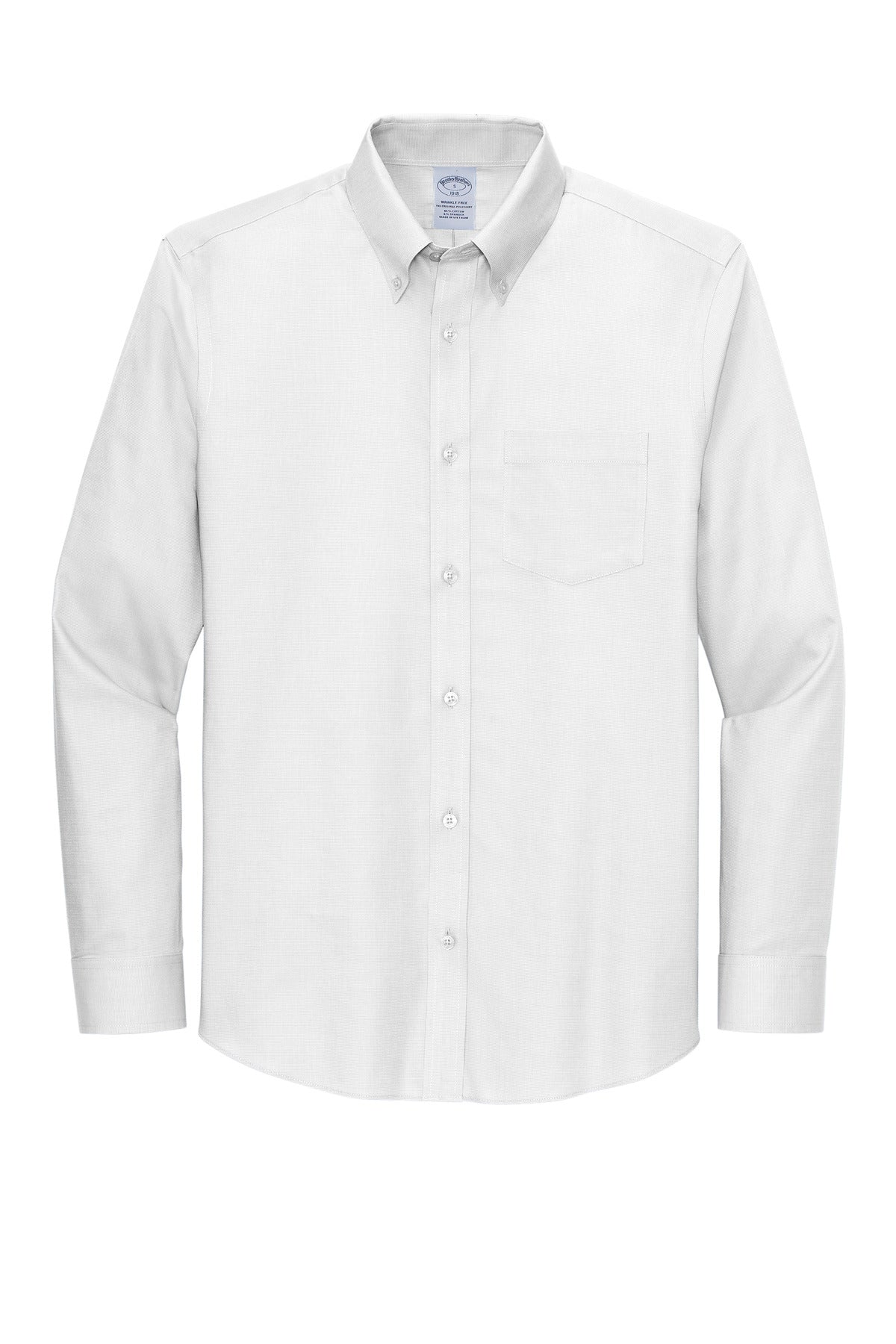 Brooks Brothers Wrinkle-Free Stretch Nailhead Shirt - White