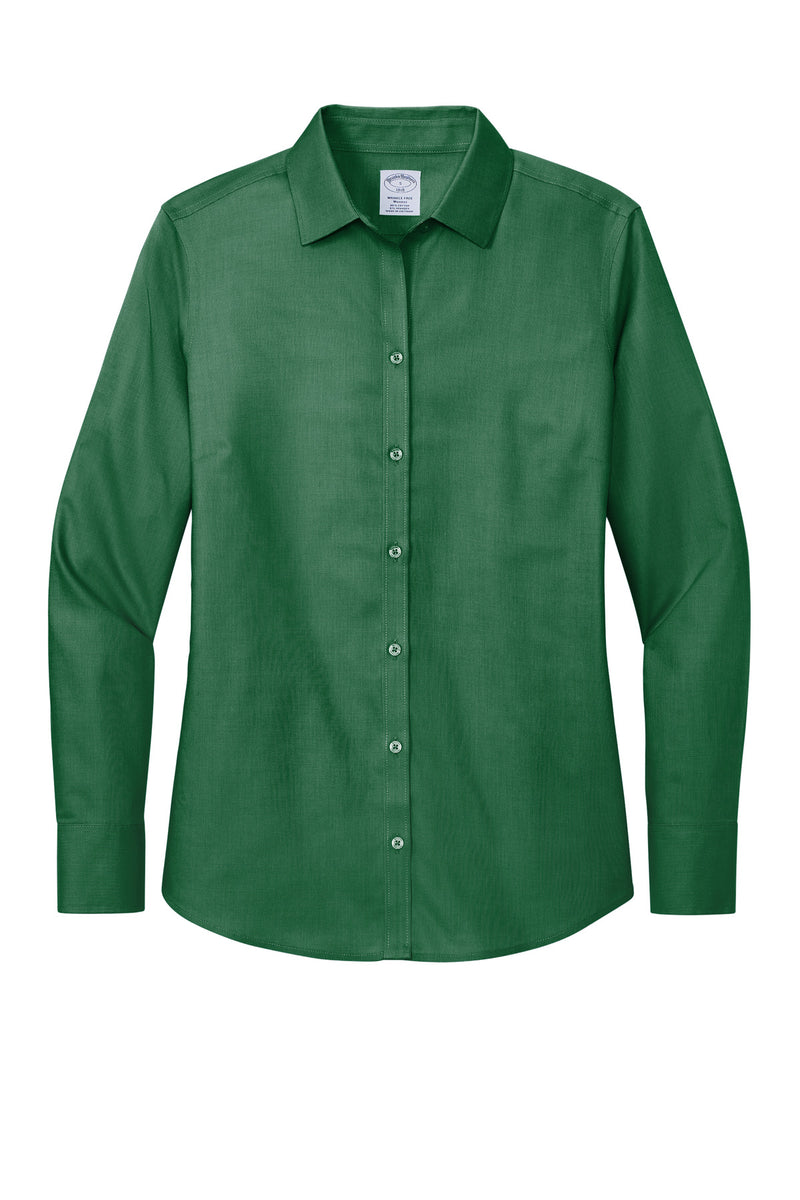 Brooks Brothers Women's Wrinkle-Free Stretch Nailhead Shirt - Club Green