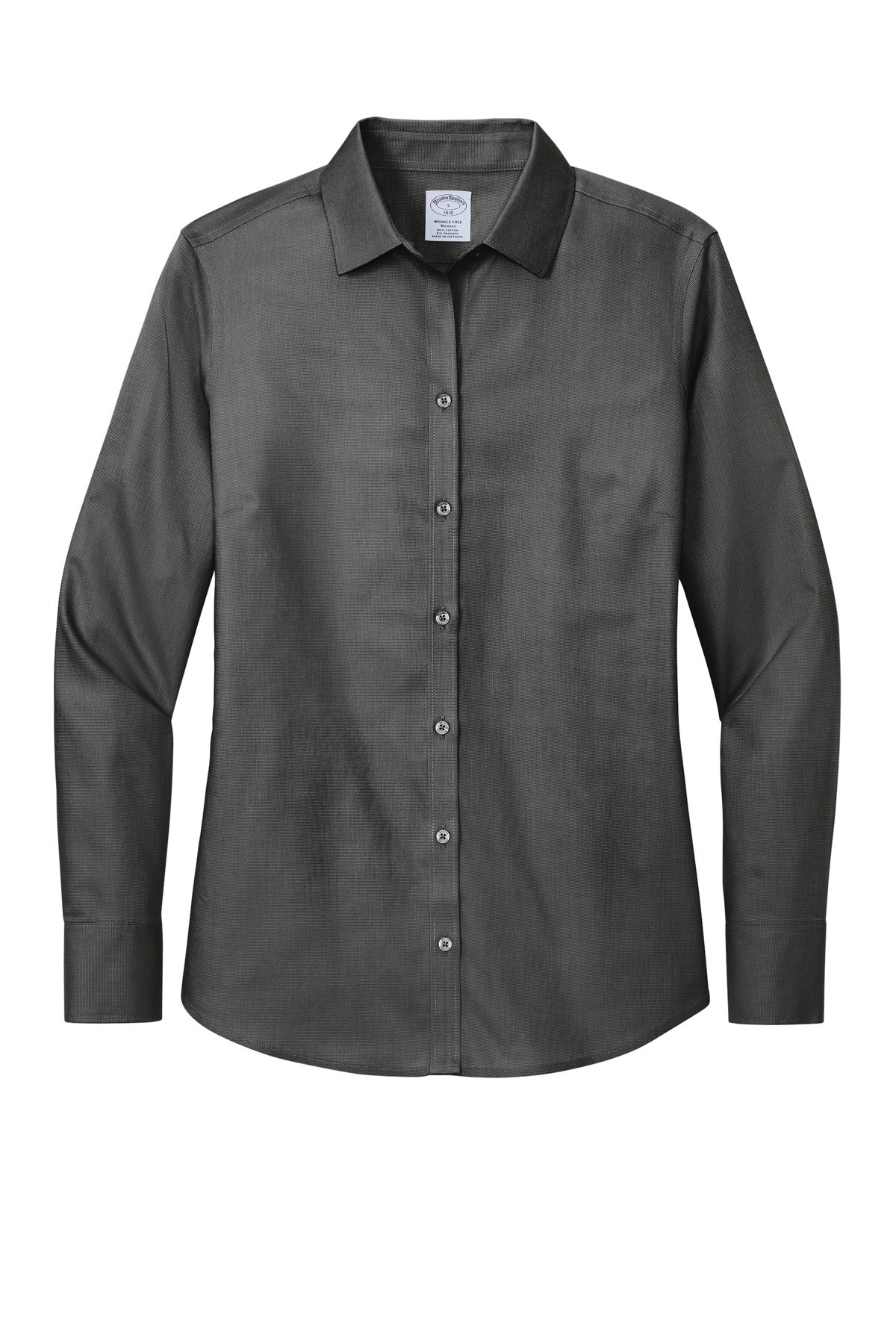 Brooks Brothers Women's Wrinkle-Free Stretch Nailhead Shirt - Deep Black