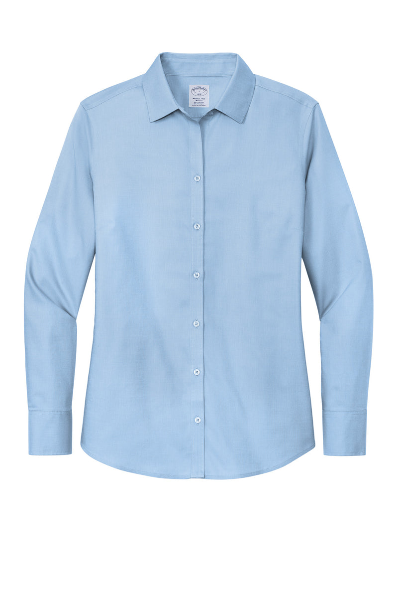 Brooks Brothers Women's Wrinkle-Free Stretch Nailhead Shirt - Newport Blue