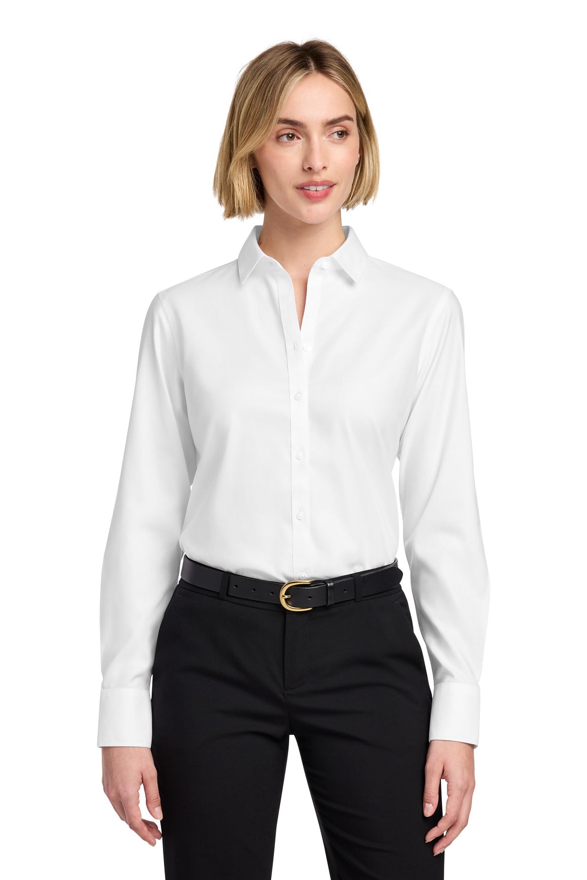 Brooks Brothers Women's Wrinkle-Free Stretch Nailhead Shirt - White