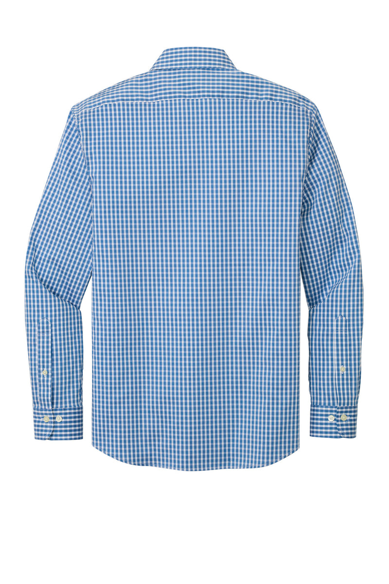 Brooks Brothers Tech Stretch Patterned Shirt - Charter Blue Check
