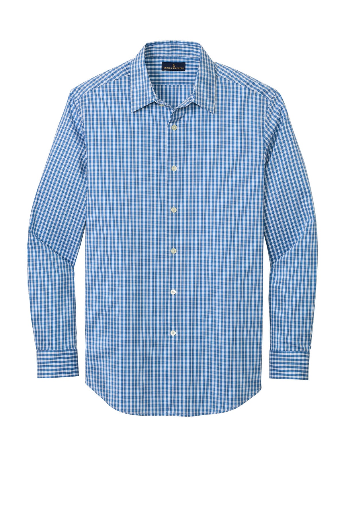 Brooks Brothers Tech Stretch Patterned Shirt - Charter Blue Check