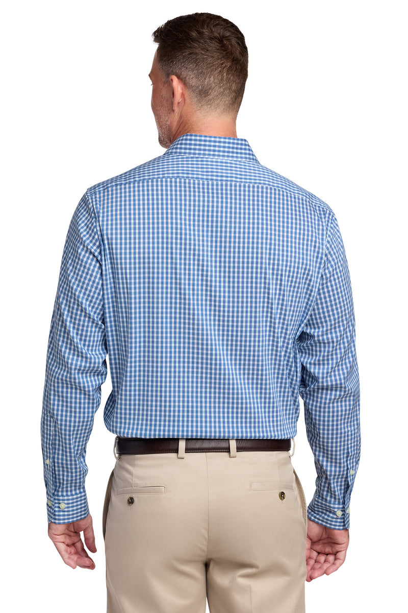 Brooks Brothers Tech Stretch Patterned Shirt - Charter Blue Check