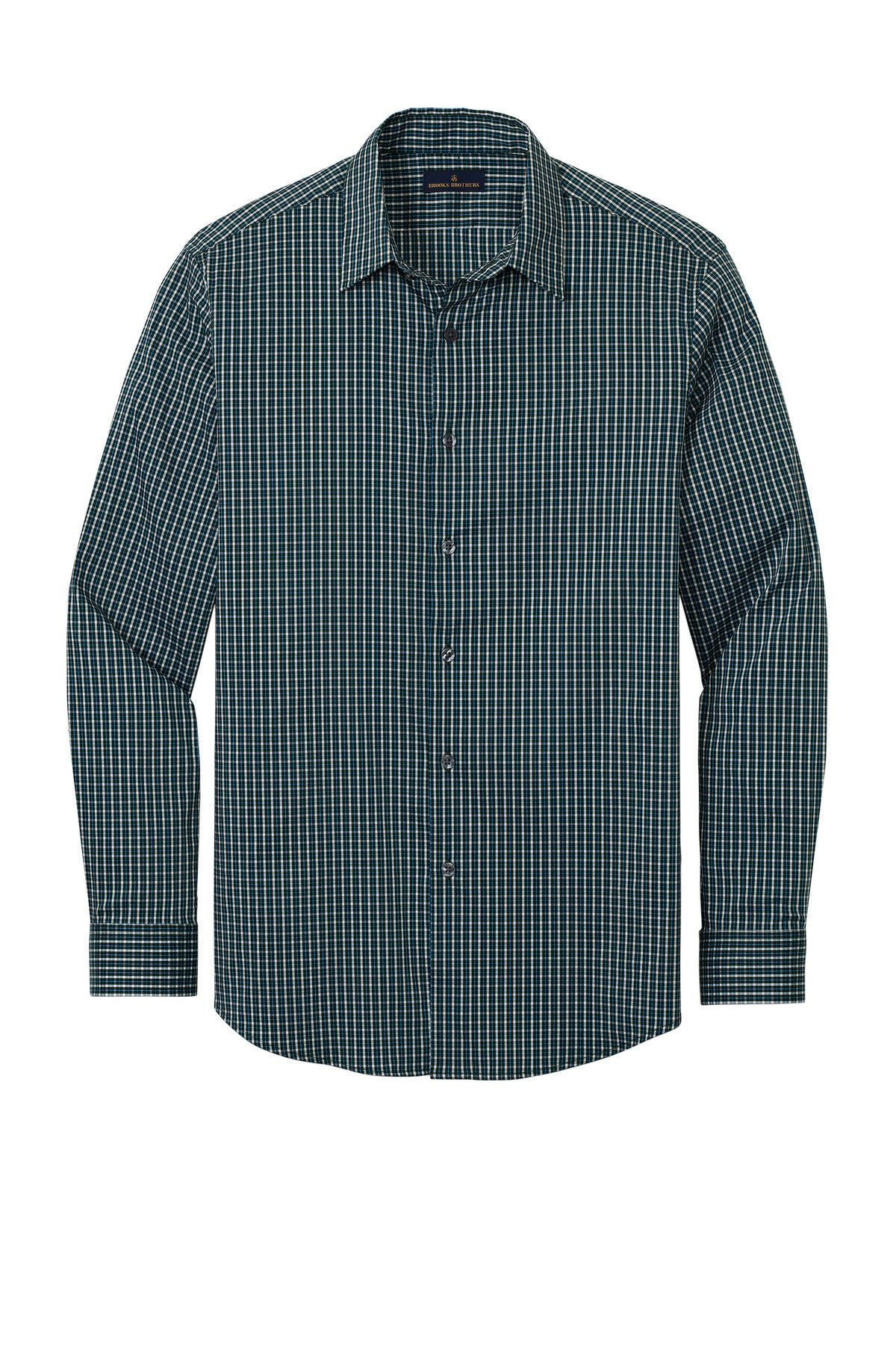 Brooks Brothers Tech Stretch Patterned Shirt - Dark Pine Multi Check