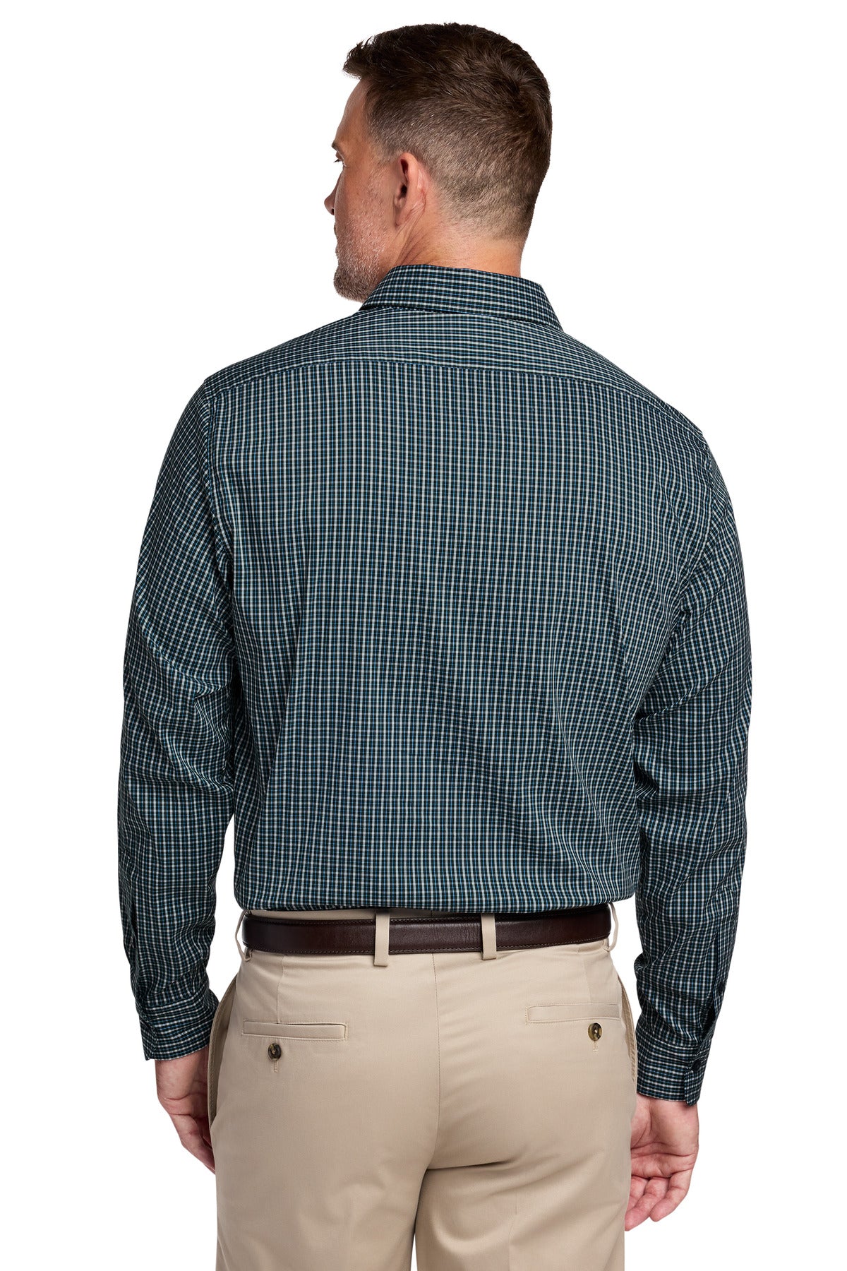 Brooks Brothers Tech Stretch Patterned Shirt - Dark Pine Multi Check