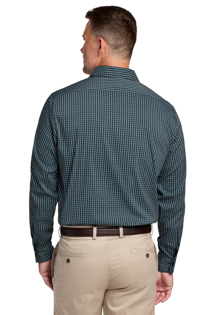 Brooks Brothers Tech Stretch Patterned Shirt - Dark Pine Multi Check