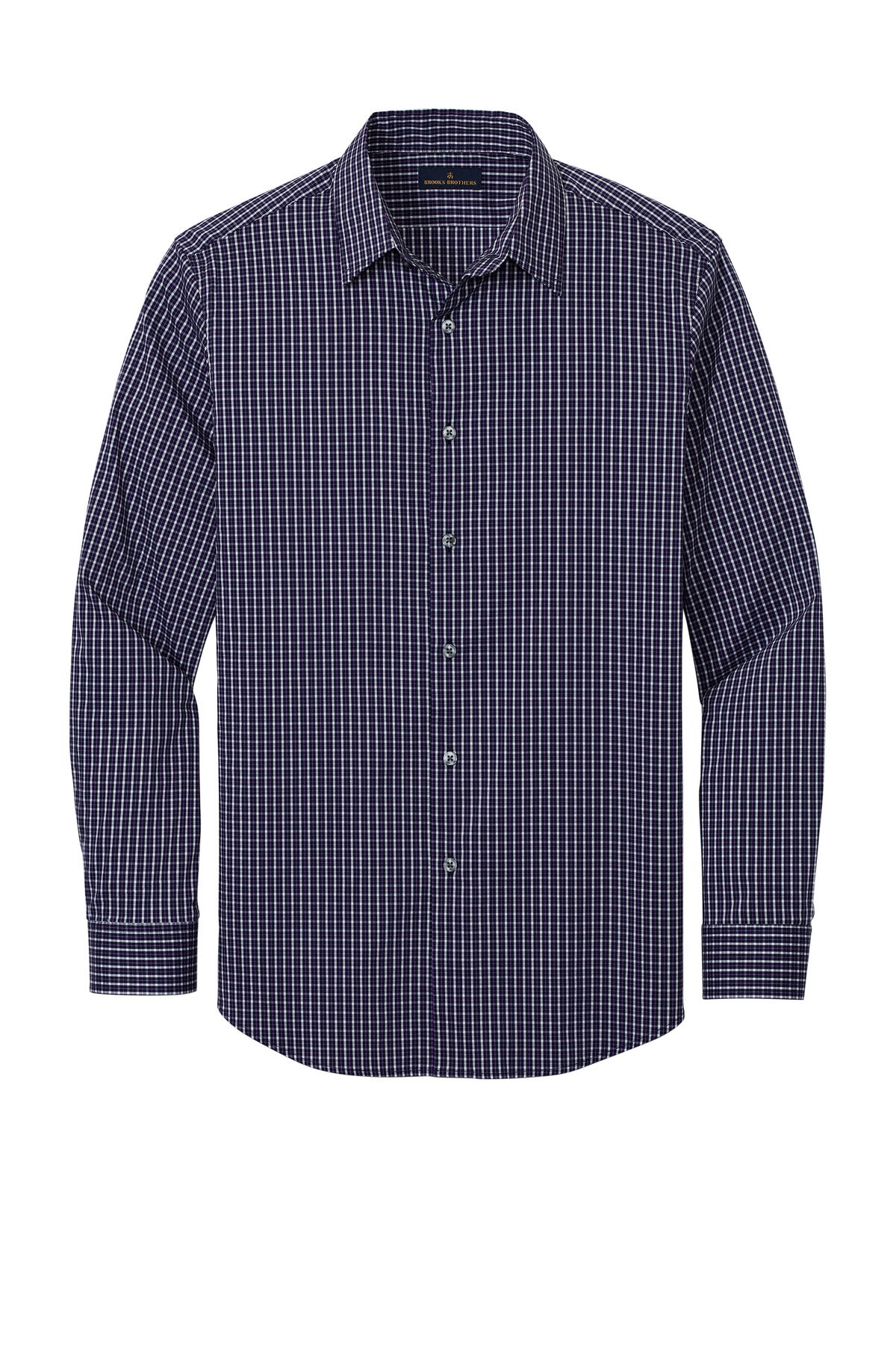 Brooks Brothers Tech Stretch Patterned Shirt - Navy Blazer Multi Check