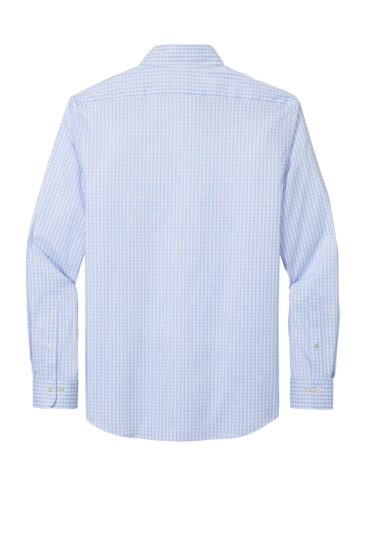 Brooks Brothers Tech Stretch Patterned Shirt - Newport Blue/ Pearl Pink Fine Check