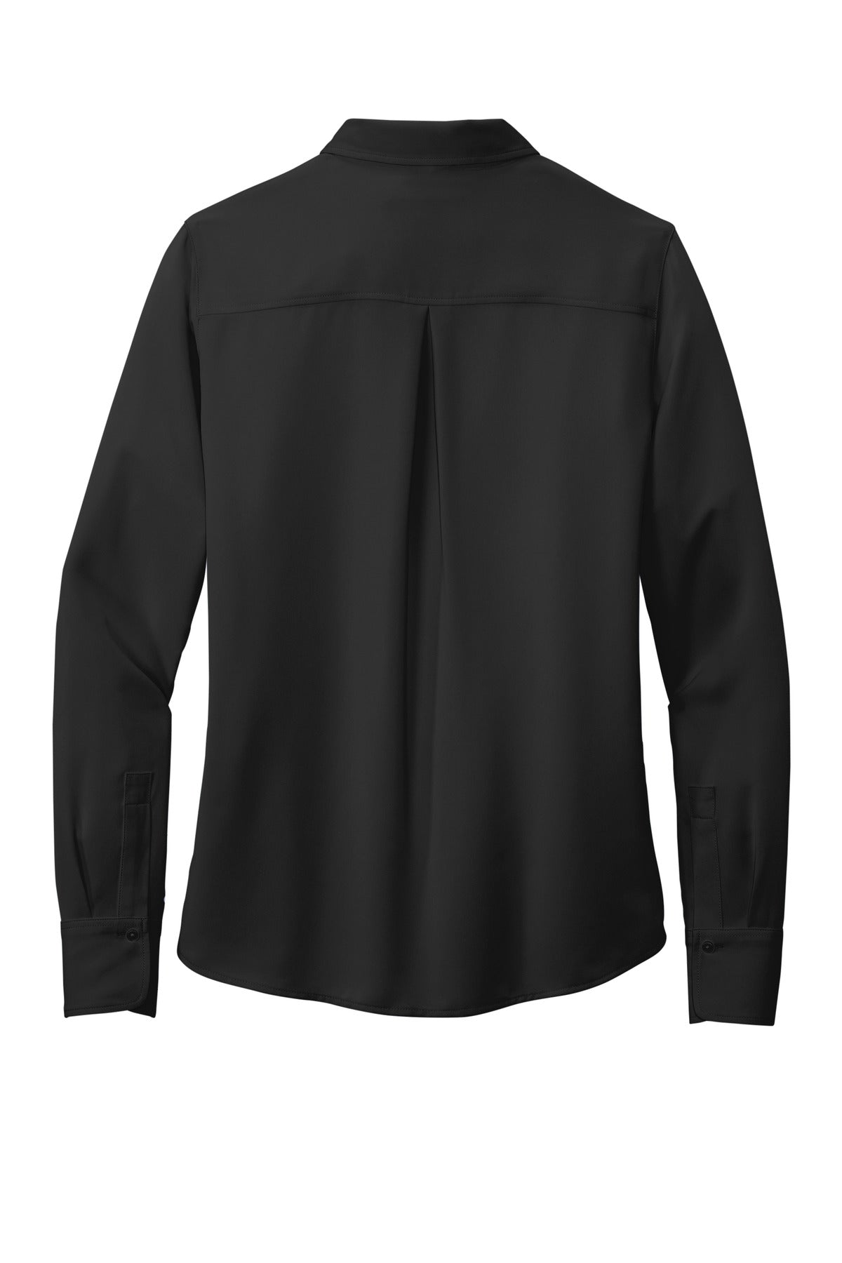 Brooks Brothers Women's Full-Button Satin Blouse - Deep Black