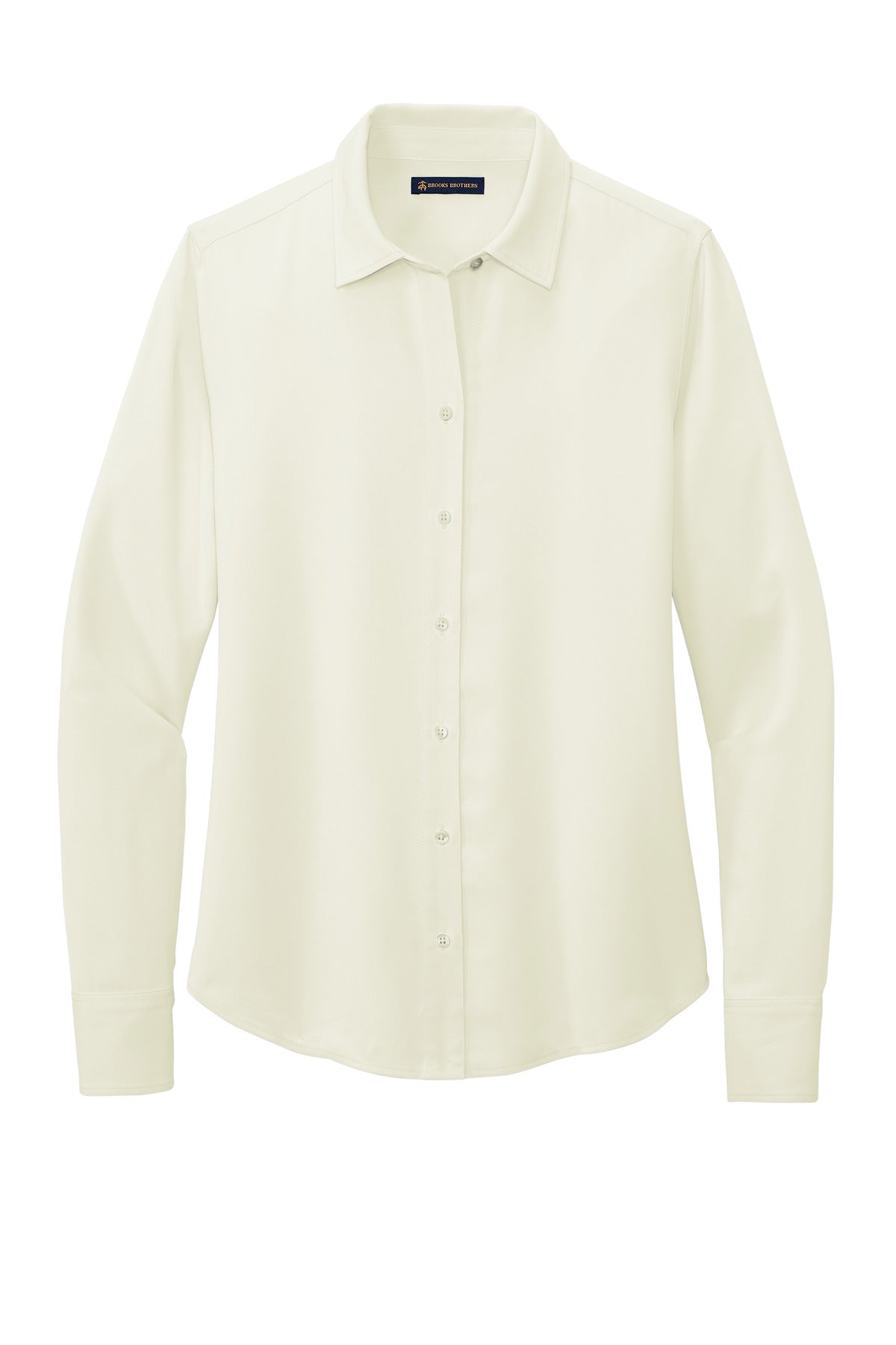 Brooks Brothers Women's Full-Button Satin Blouse - Off White