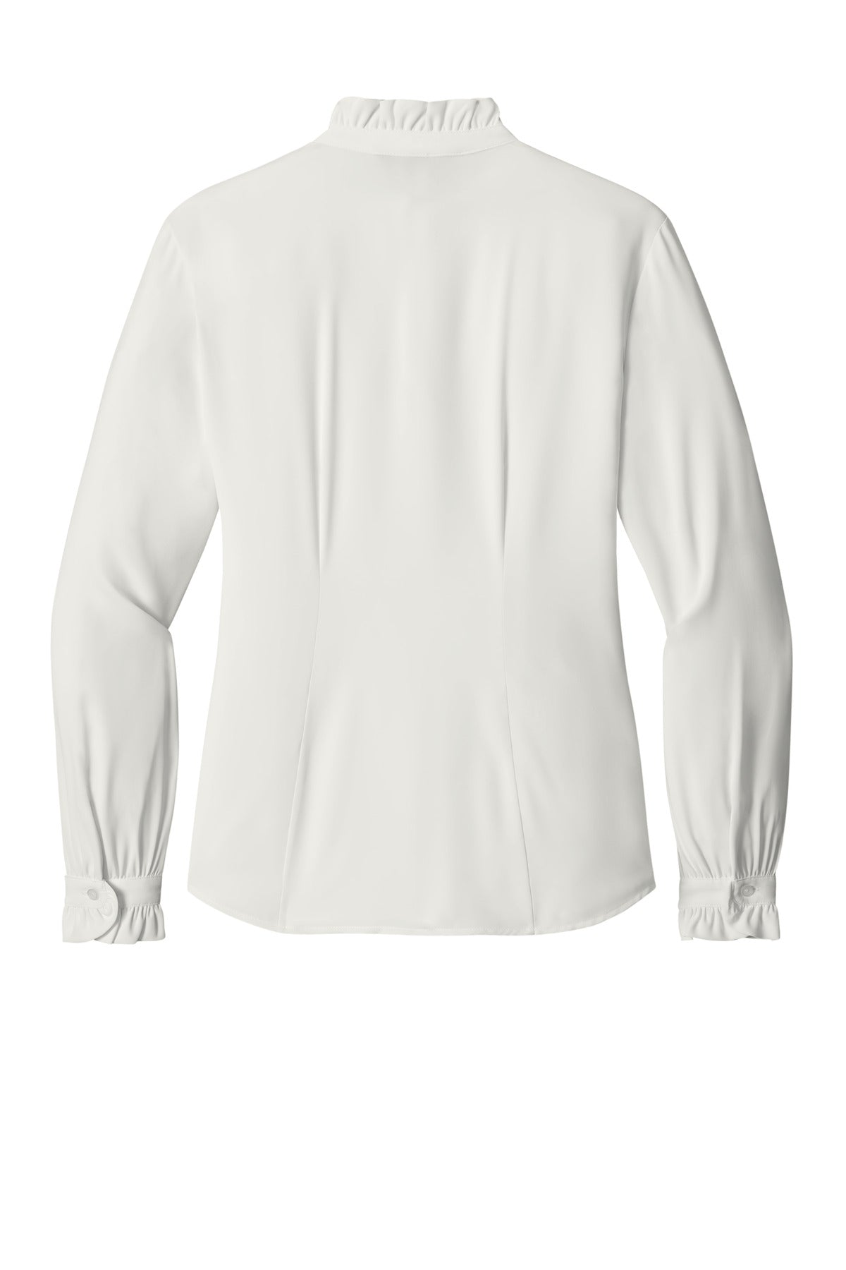 Brooks Brothers Women's Long Sleeve Ruffle Collar Blouse - Off White